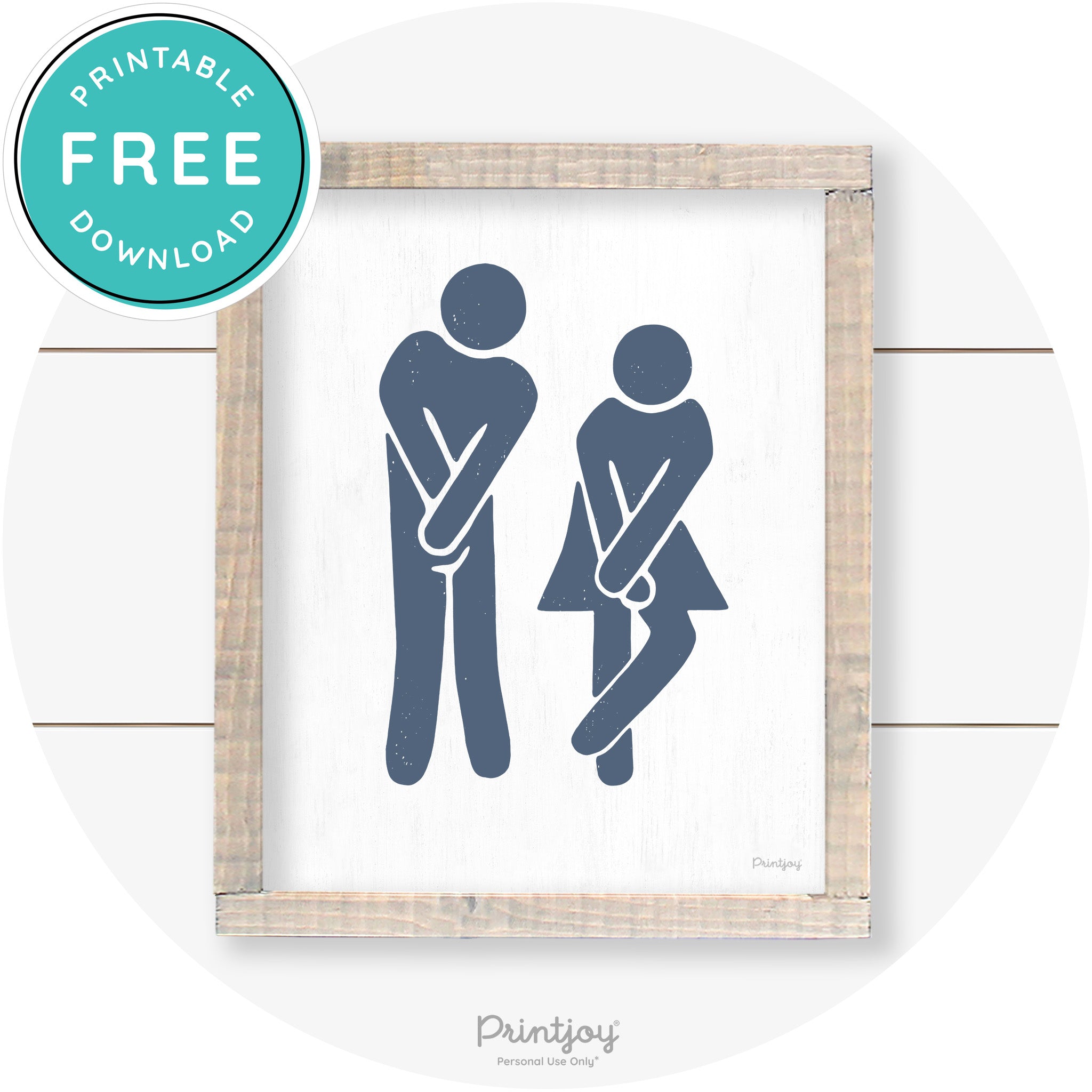 Potty Dance Gotta Go Sign Funny Farmhouse Wall Art Free Printable