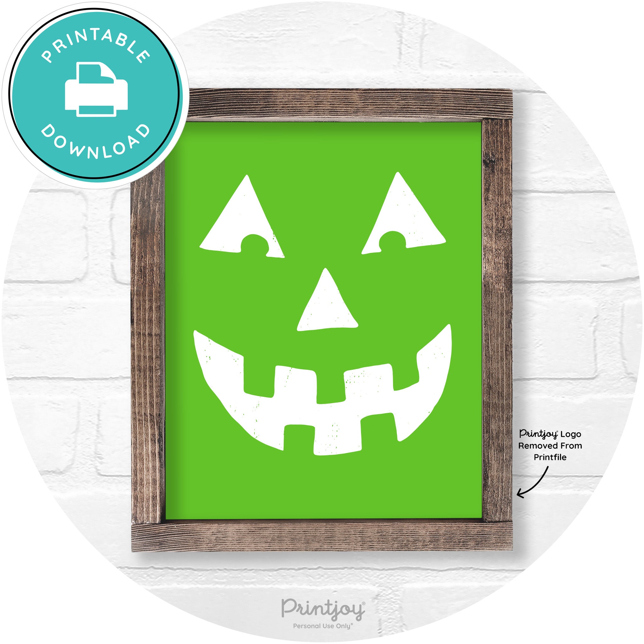 Jack O Lantern Halloween Rustic Farmhouse Wall Art Free Printable