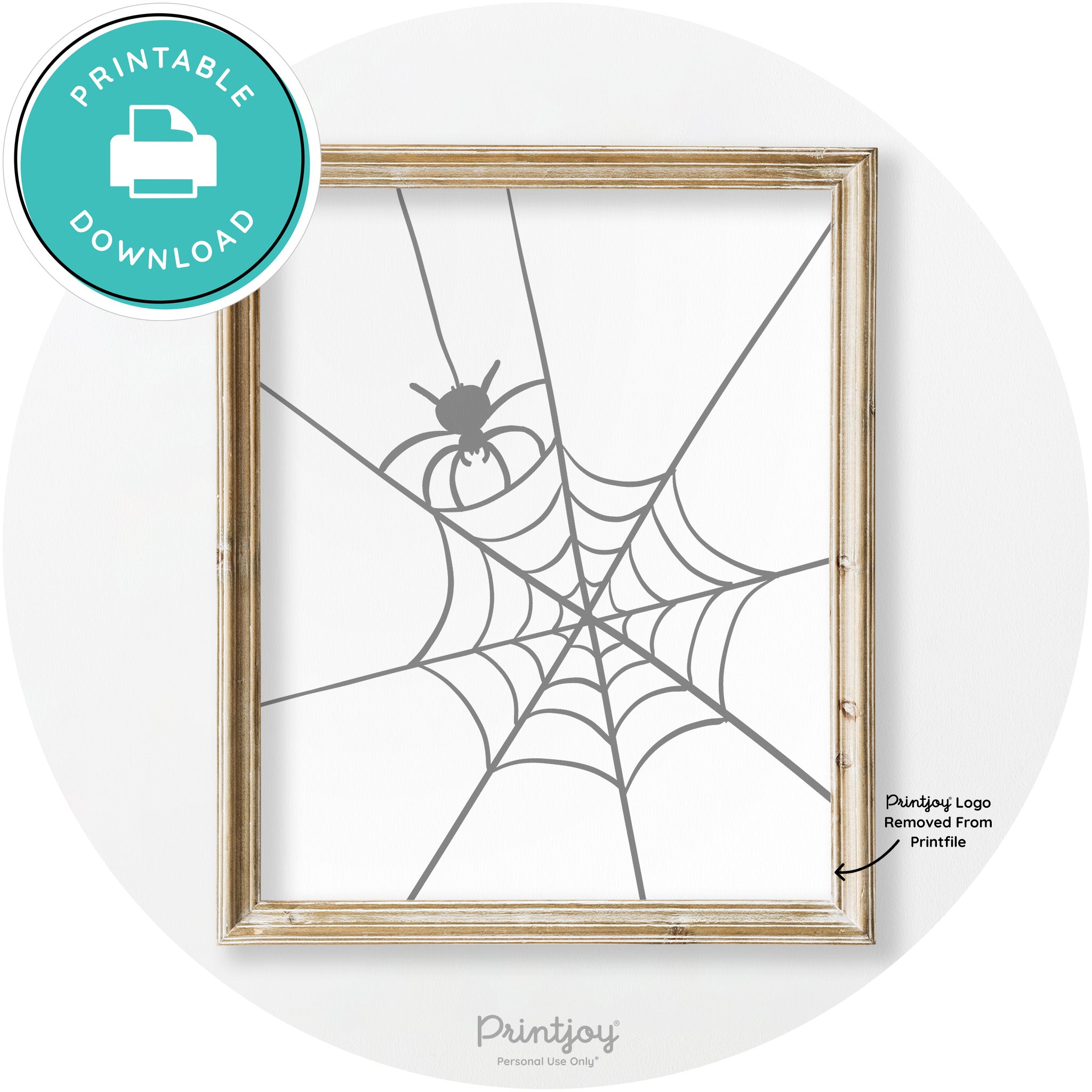 Halloween Spider Web Modern Vintage Wall Art Free Printable
