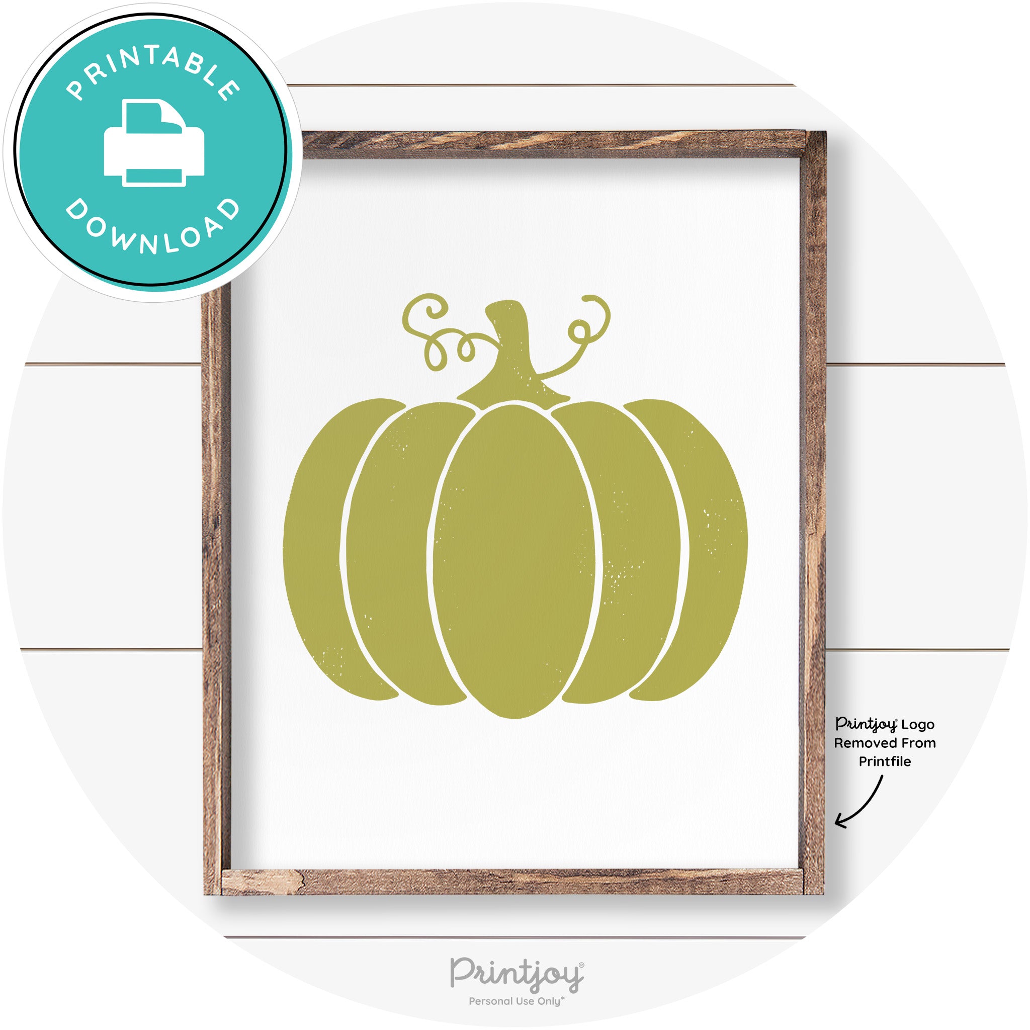 Pumpkin Thanksgiving Cute Farmhouse Wall Art Decor Free Printable - Printjoy