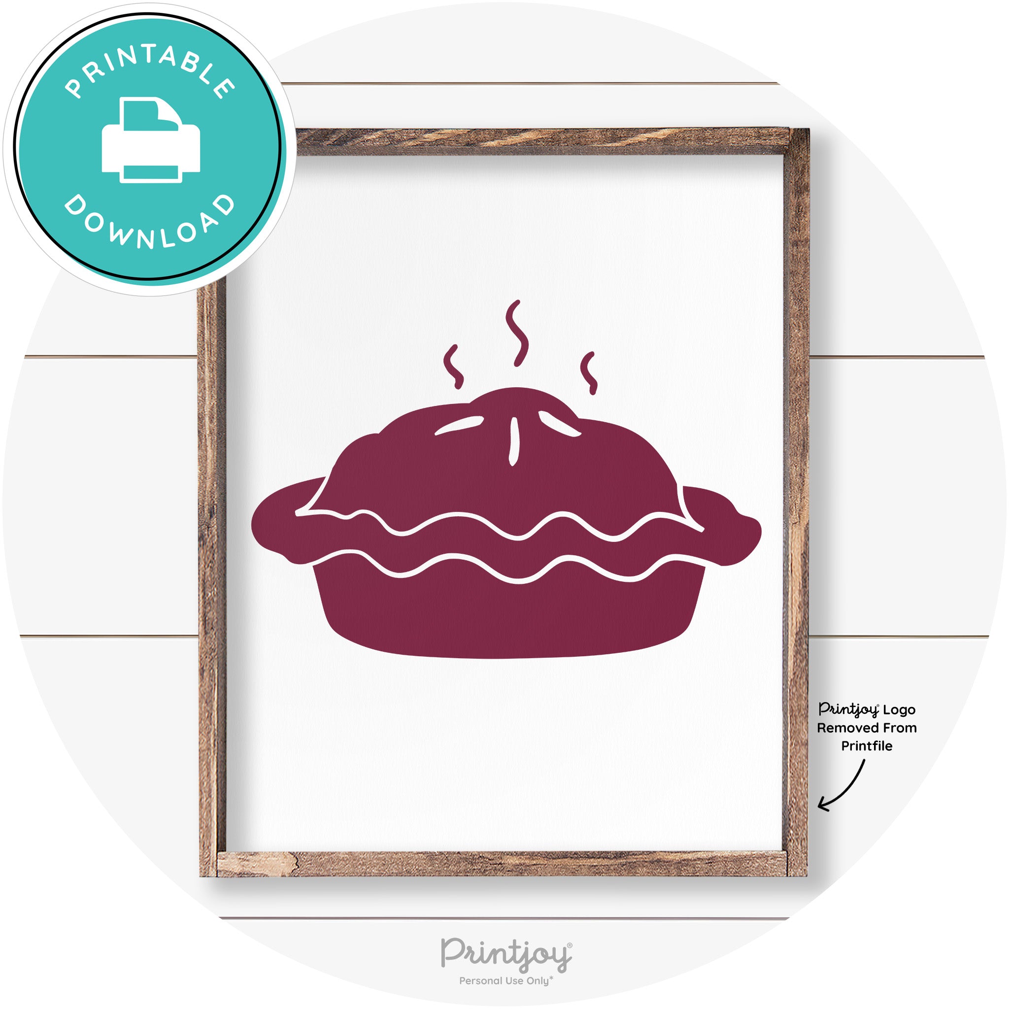 Pie Thanksgiving Desert Cute Farmhouse Wall Art Decor Free Printable