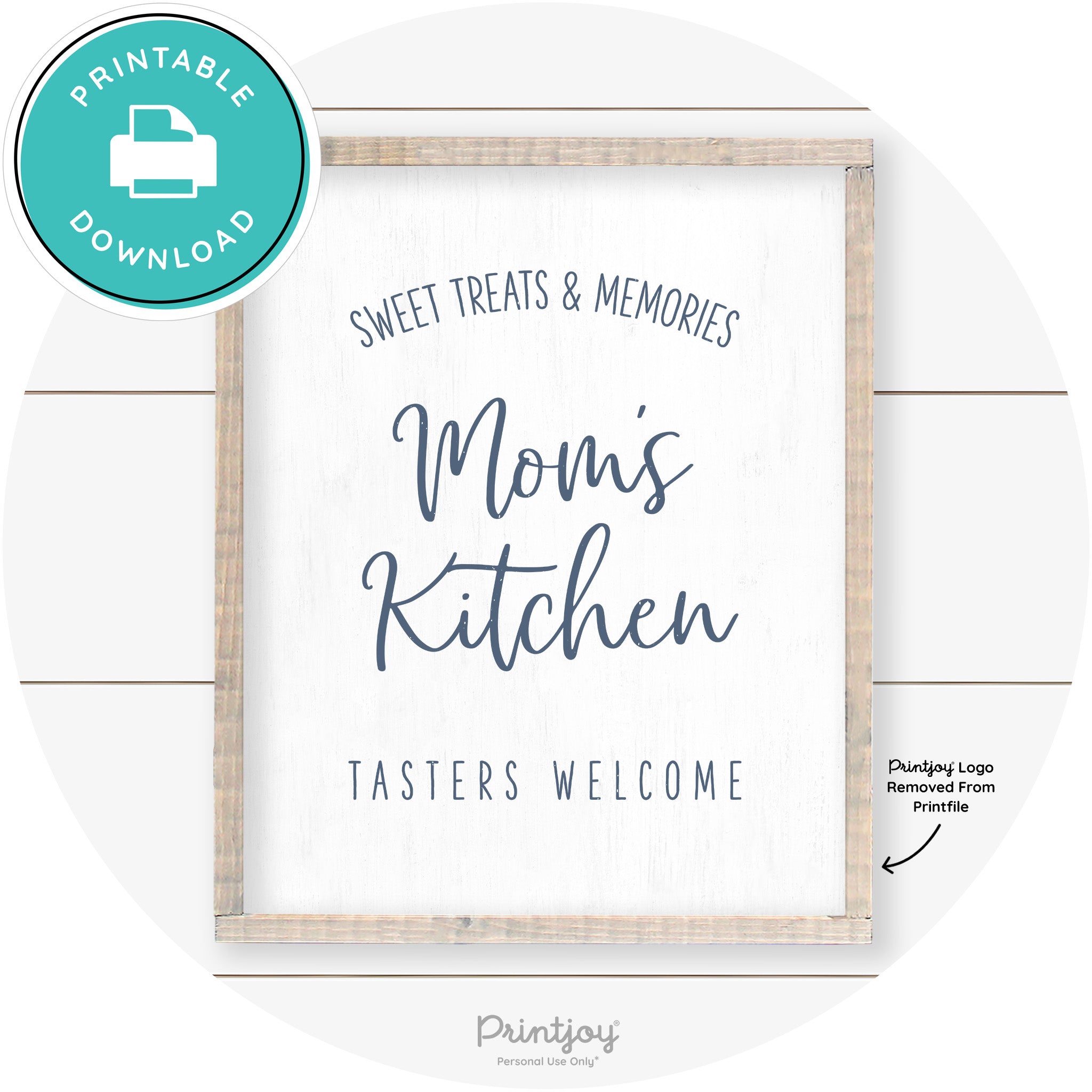 Mom's Kitchen Tasters Welcome Farmhouse Wall Art Free Printable