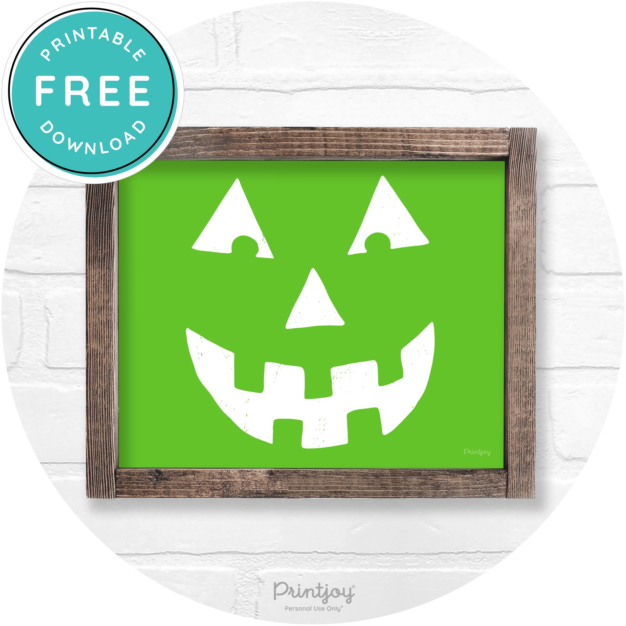 Jack O Lantern Halloween Rustic Farmhouse Wall Art Free Printable