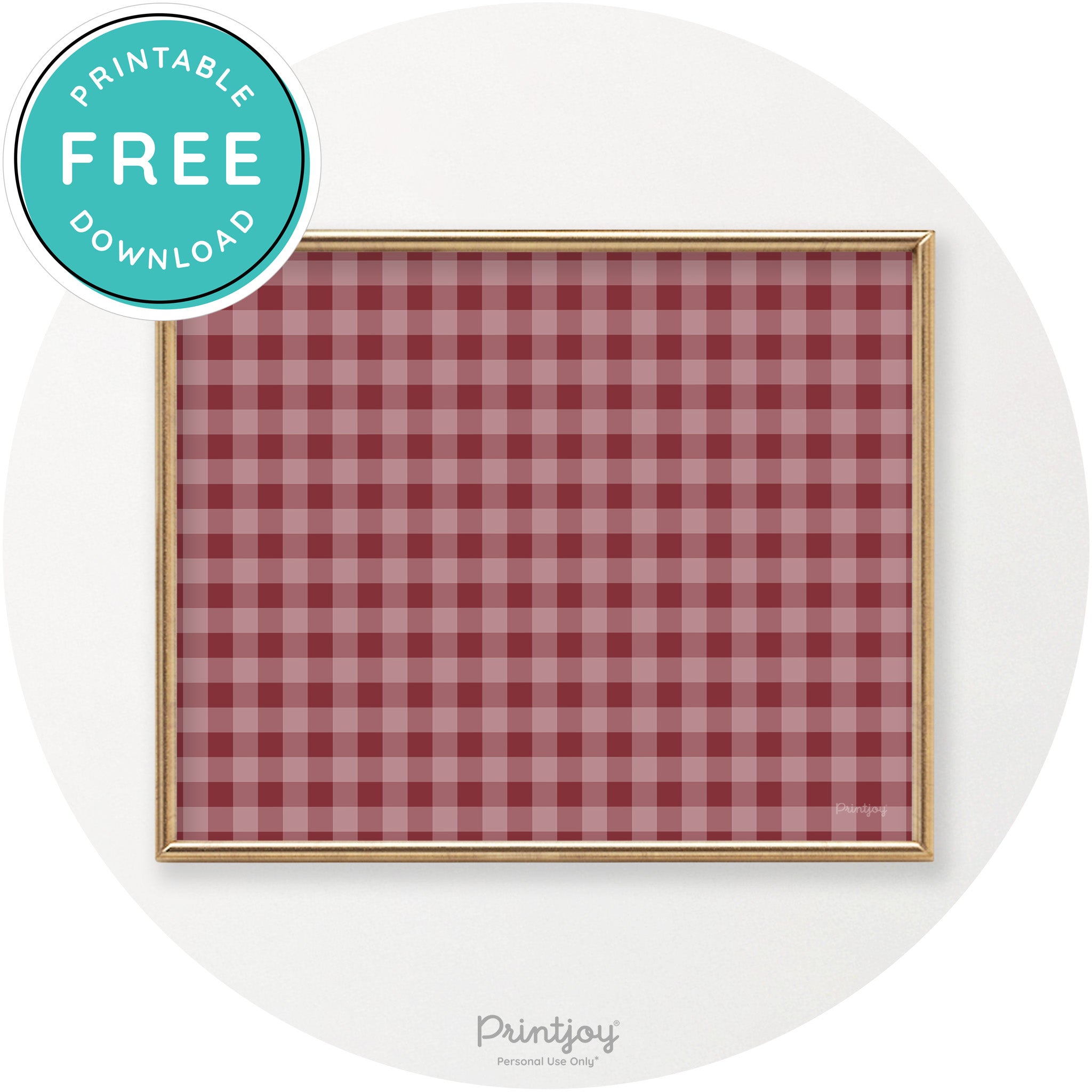 Thanksgiving Plaid Accent Modern Chic Wall Art Decor Free Printable - Printjoy