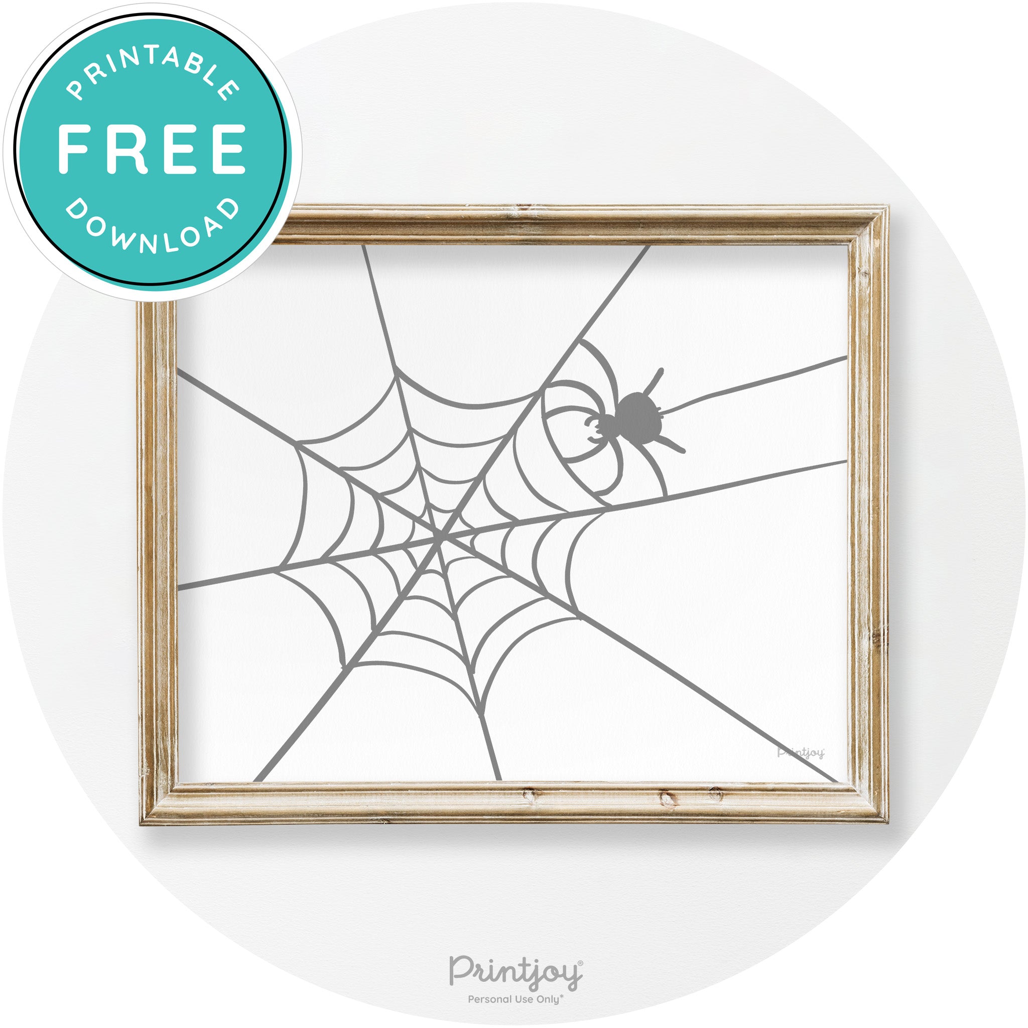 Halloween Spider Web Modern Vintage Wall Art Free Printable