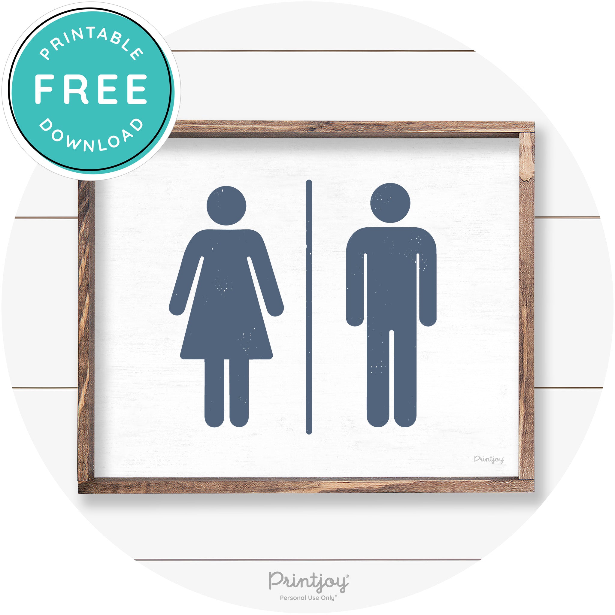 Restroom Sign Womens Mens Bathroom Farmhouse Art Free Printable