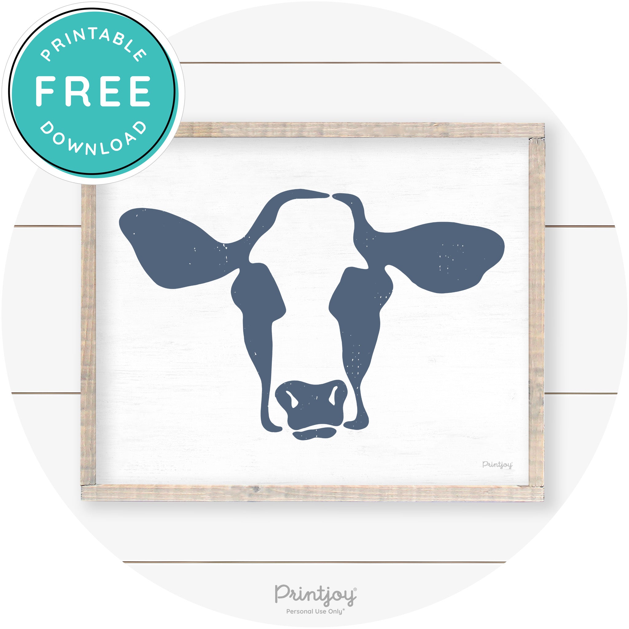 Cow Rustic Farmhouse Living Room Wall Art Decor Free Printable