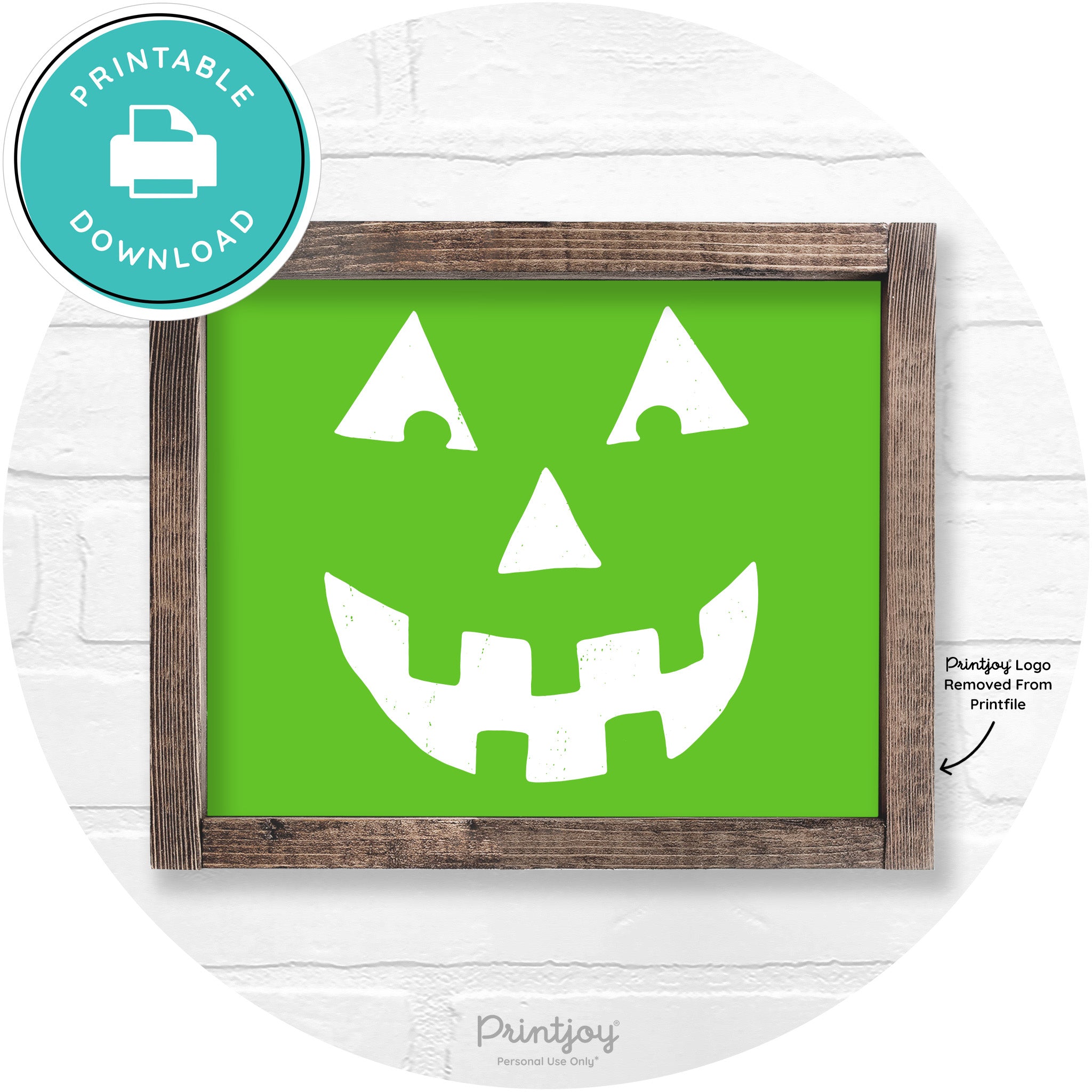 Jack O Lantern Halloween Rustic Farmhouse Wall Art Free Printable