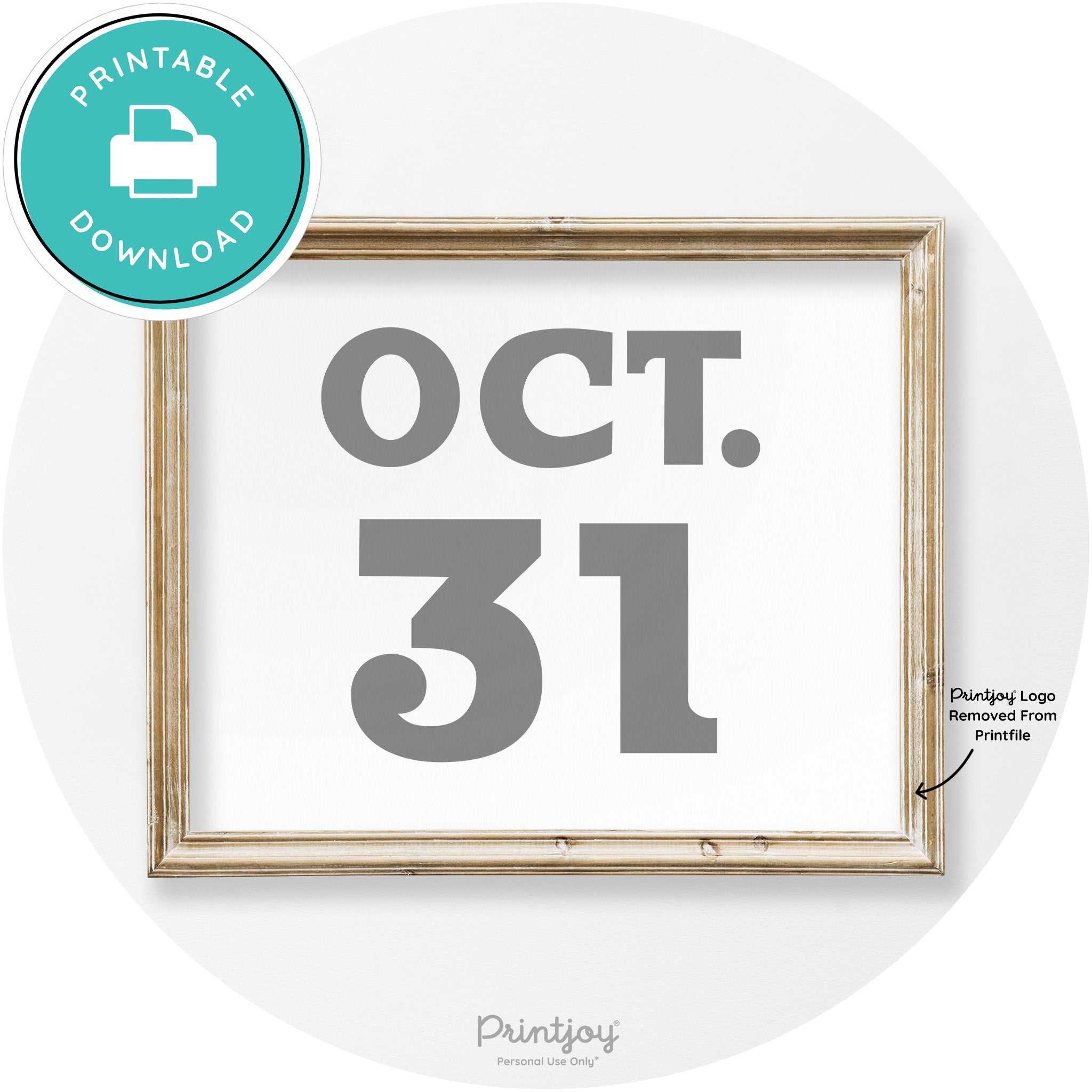 October 31 Halloween Day Vintage Halloween Wall Art Free Printable