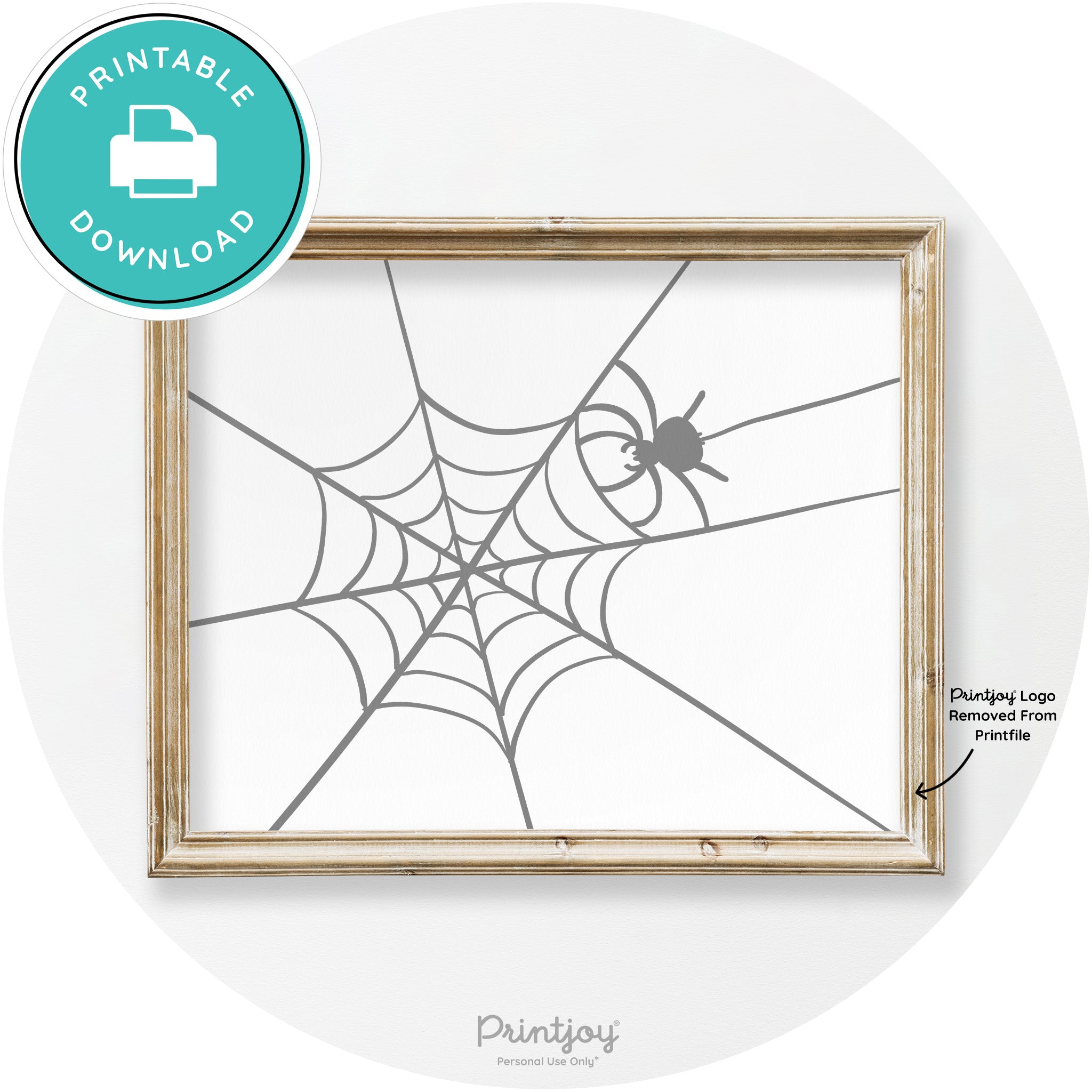 Halloween Spider Web Modern Vintage Wall Art Free Printable