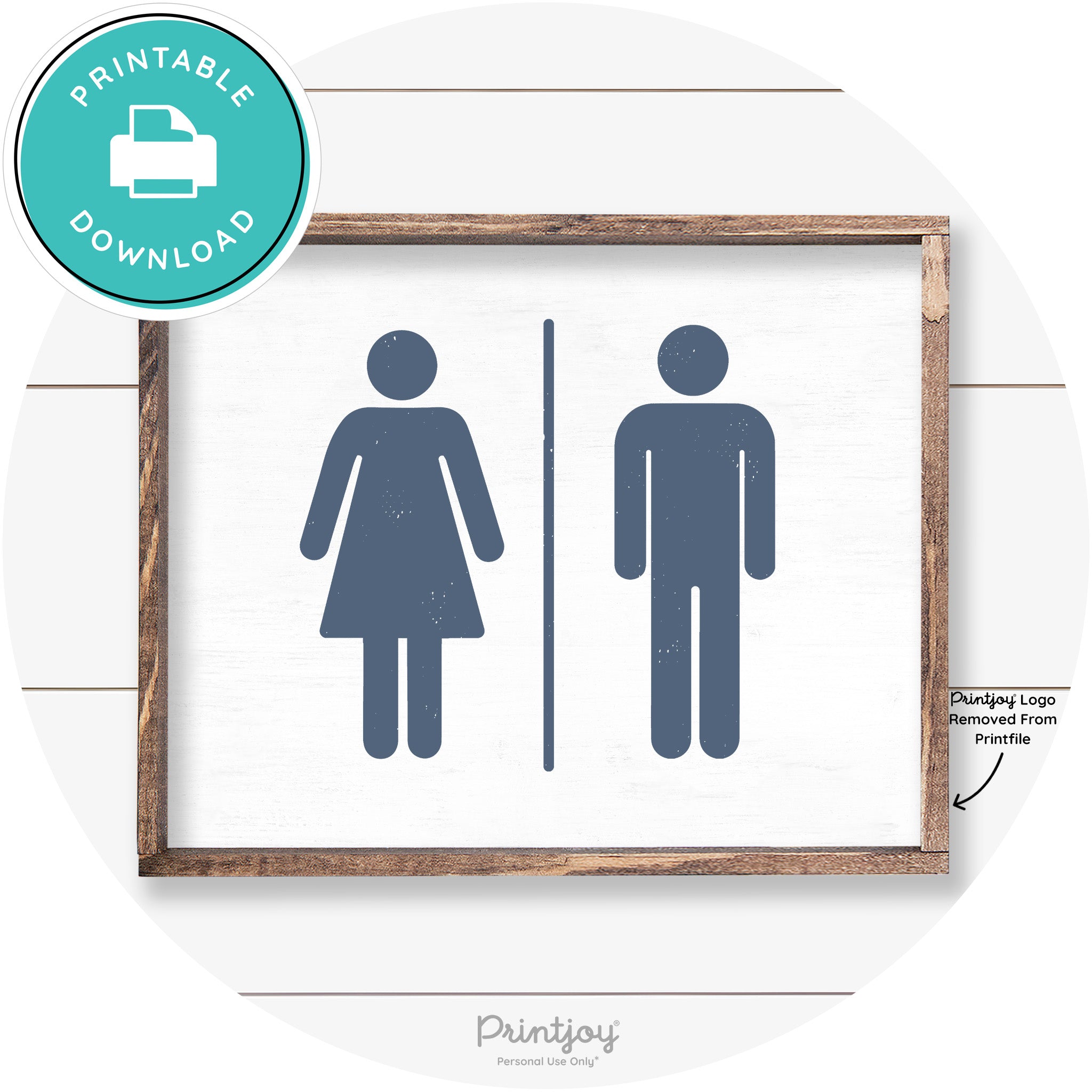 Restroom Sign Womens Mens Bathroom Farmhouse Art Free Printable