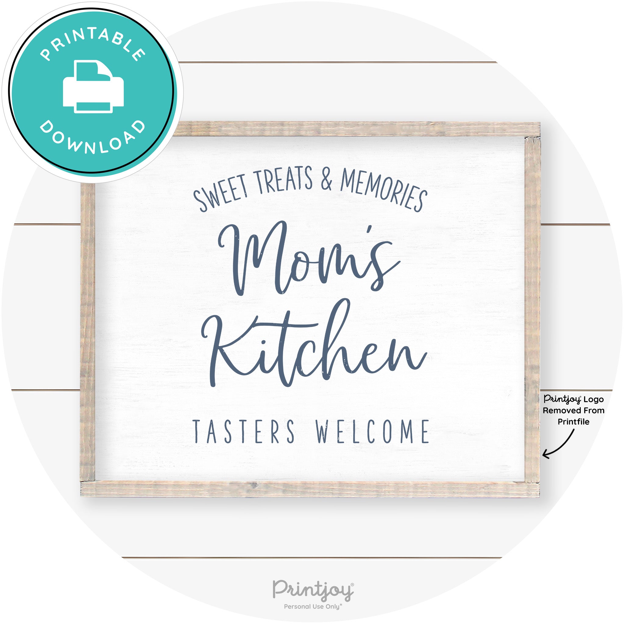 Mom's Kitchen Tasters Welcome Farmhouse Wall Art Free Printable