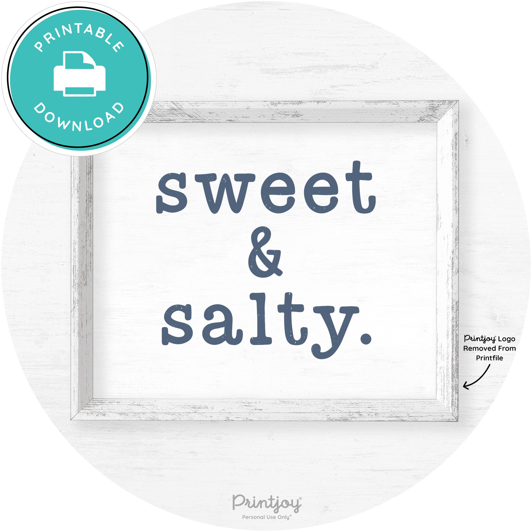 Sweet & Salty Southern Kitchen Farmhouse Wall Art Free Printable