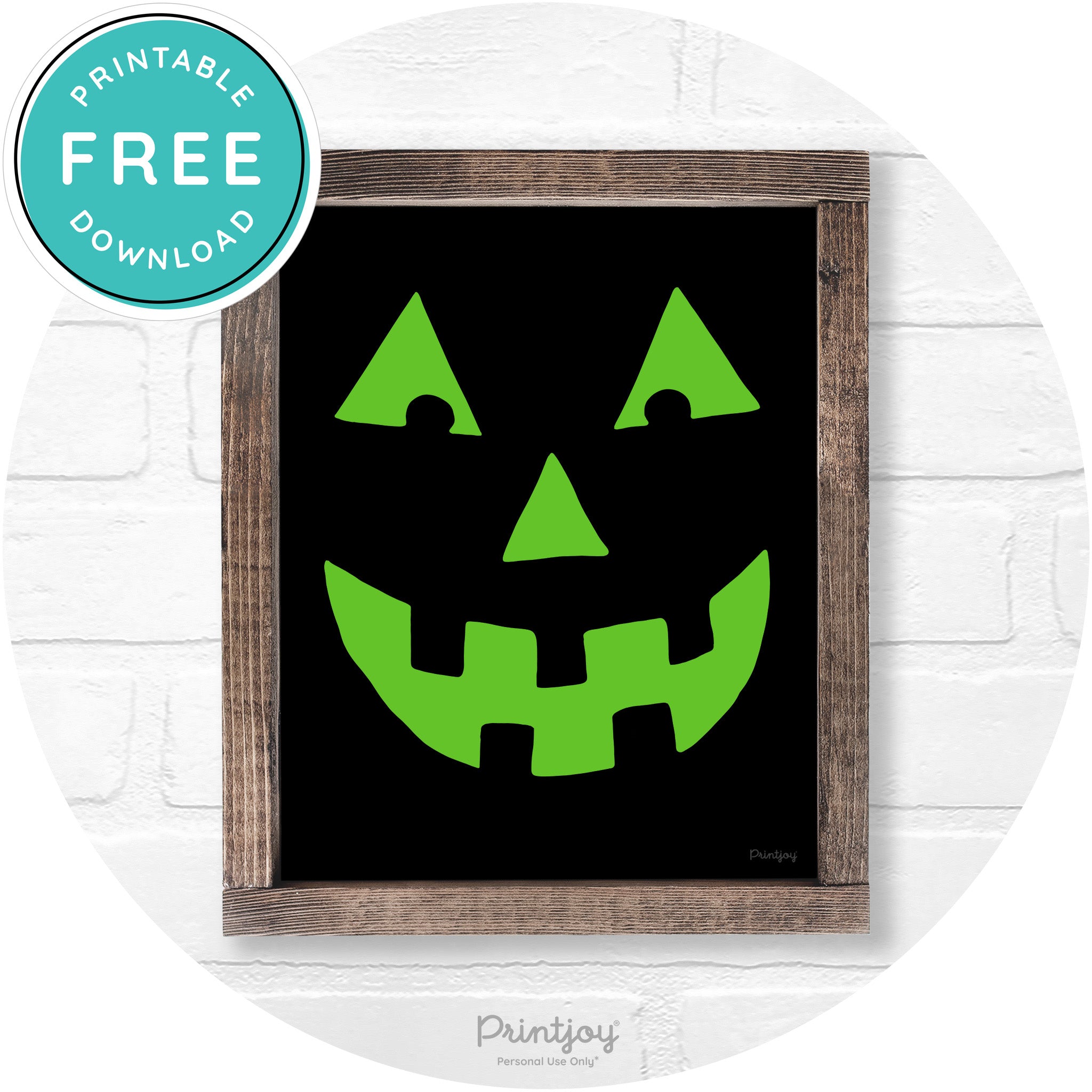 Jack O Lantern Halloween Rustic Farmhouse Wall Art Printable