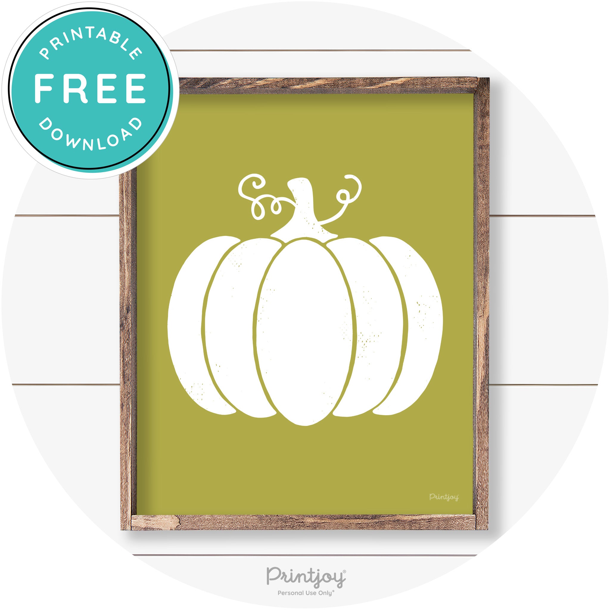 Pumpkin Thanksgiving Cute Farmhouse Wall Art Decor Free Printable - Printjoy