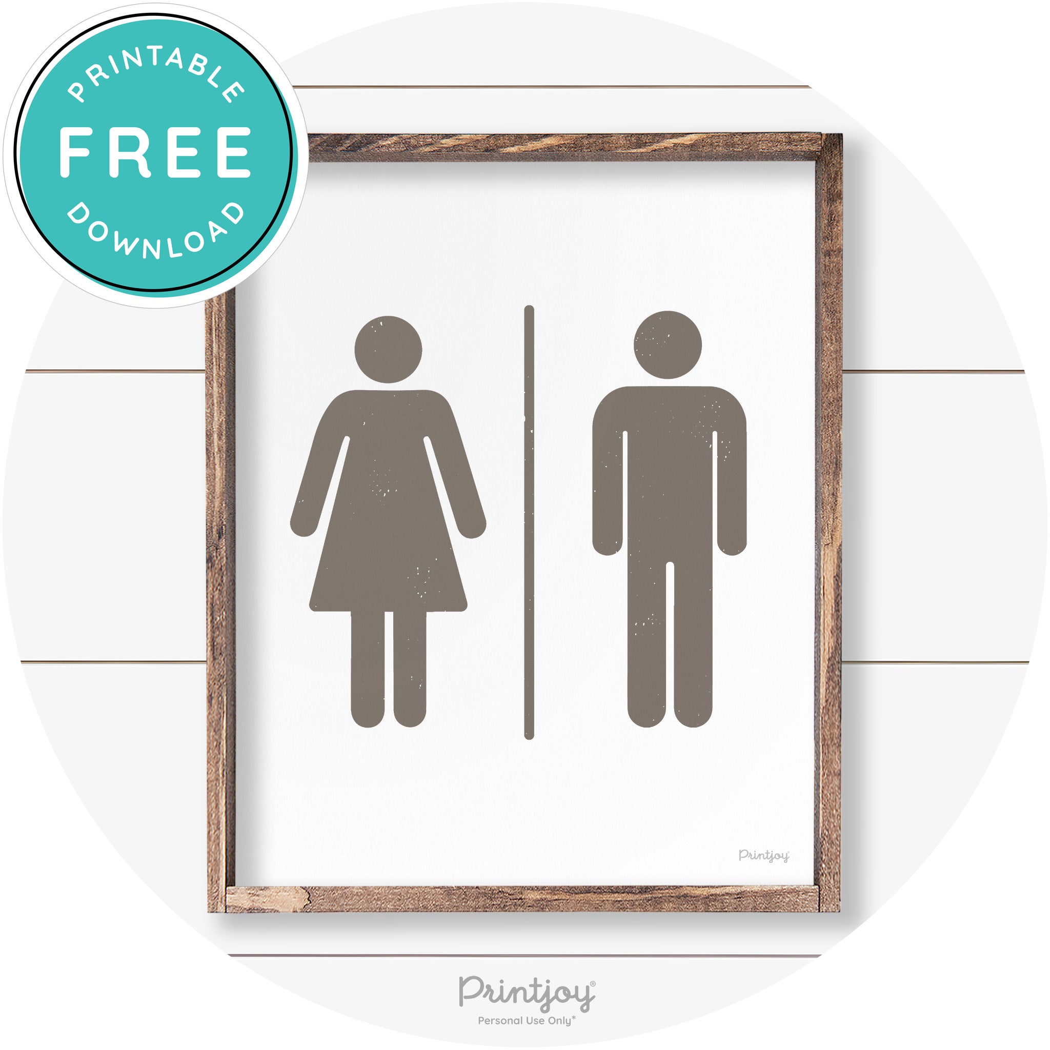 Restroom Sign Womens Mens Bathroom Farmhouse Art Free Printable