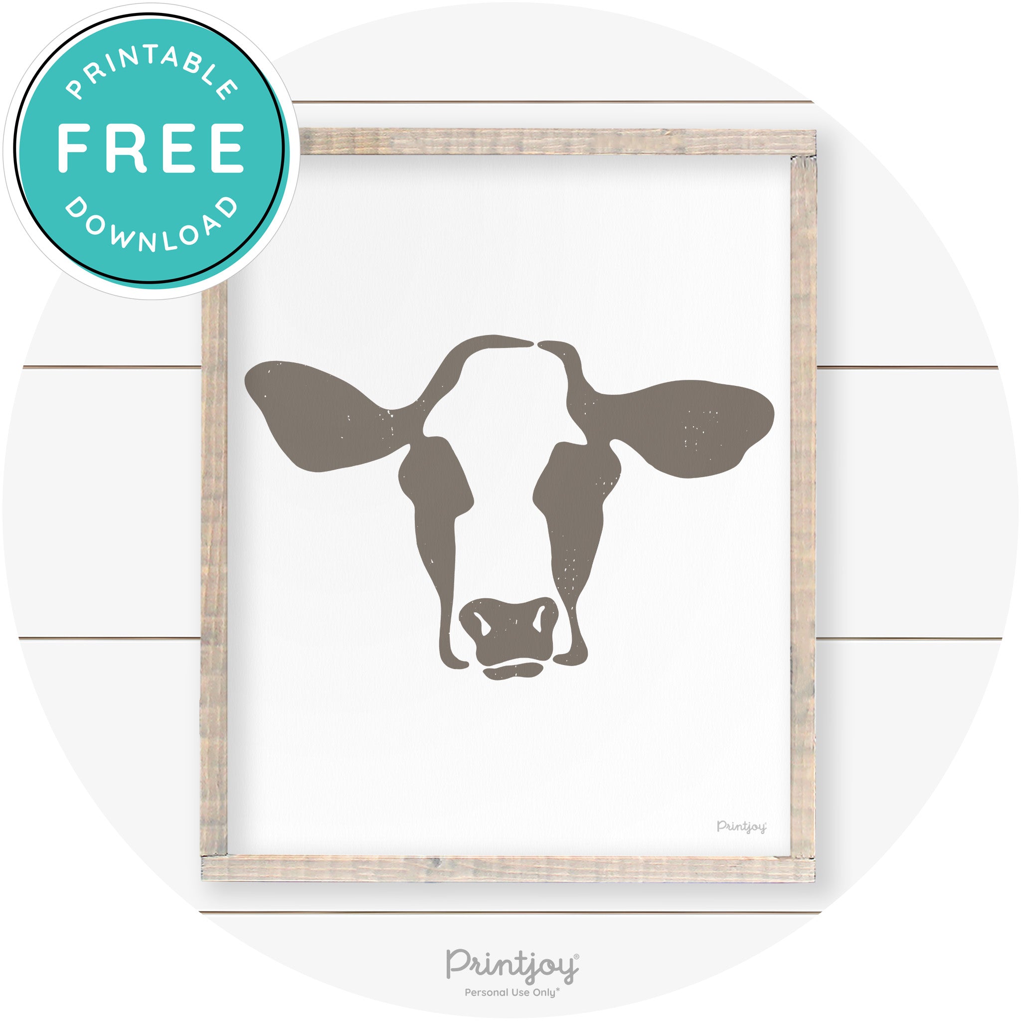 Cow Rustic Farmhouse Living Room Wall Art Decor Free Printable