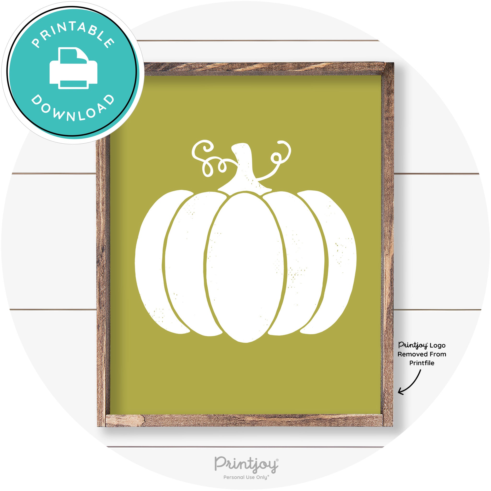 Pumpkin Thanksgiving Cute Farmhouse Wall Art Decor Free Printable - Printjoy