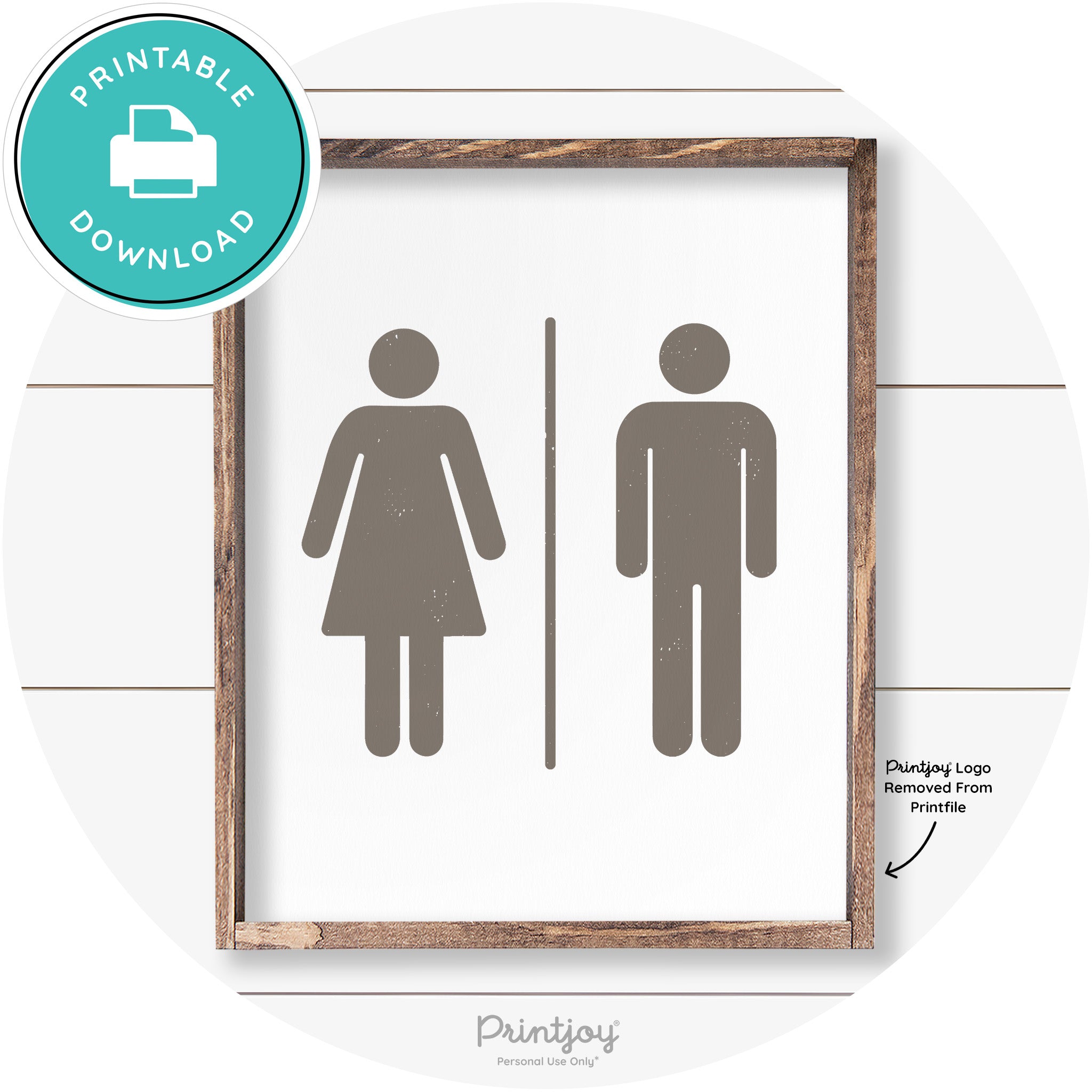 Restroom Sign Womens Mens Bathroom Farmhouse Art Free Printable