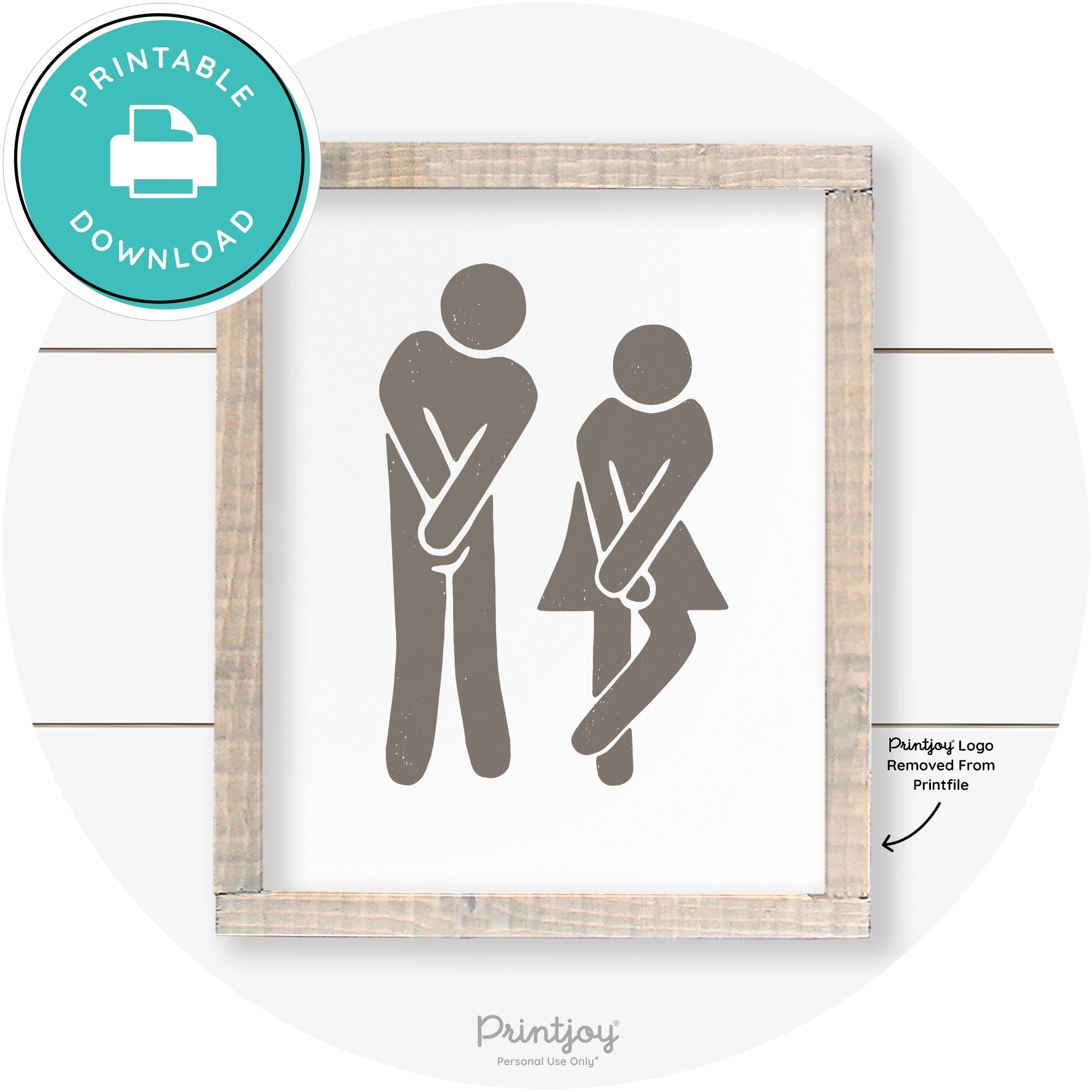 Potty Dance Gotta Go Sign Funny Farmhouse Wall Art Free Printable