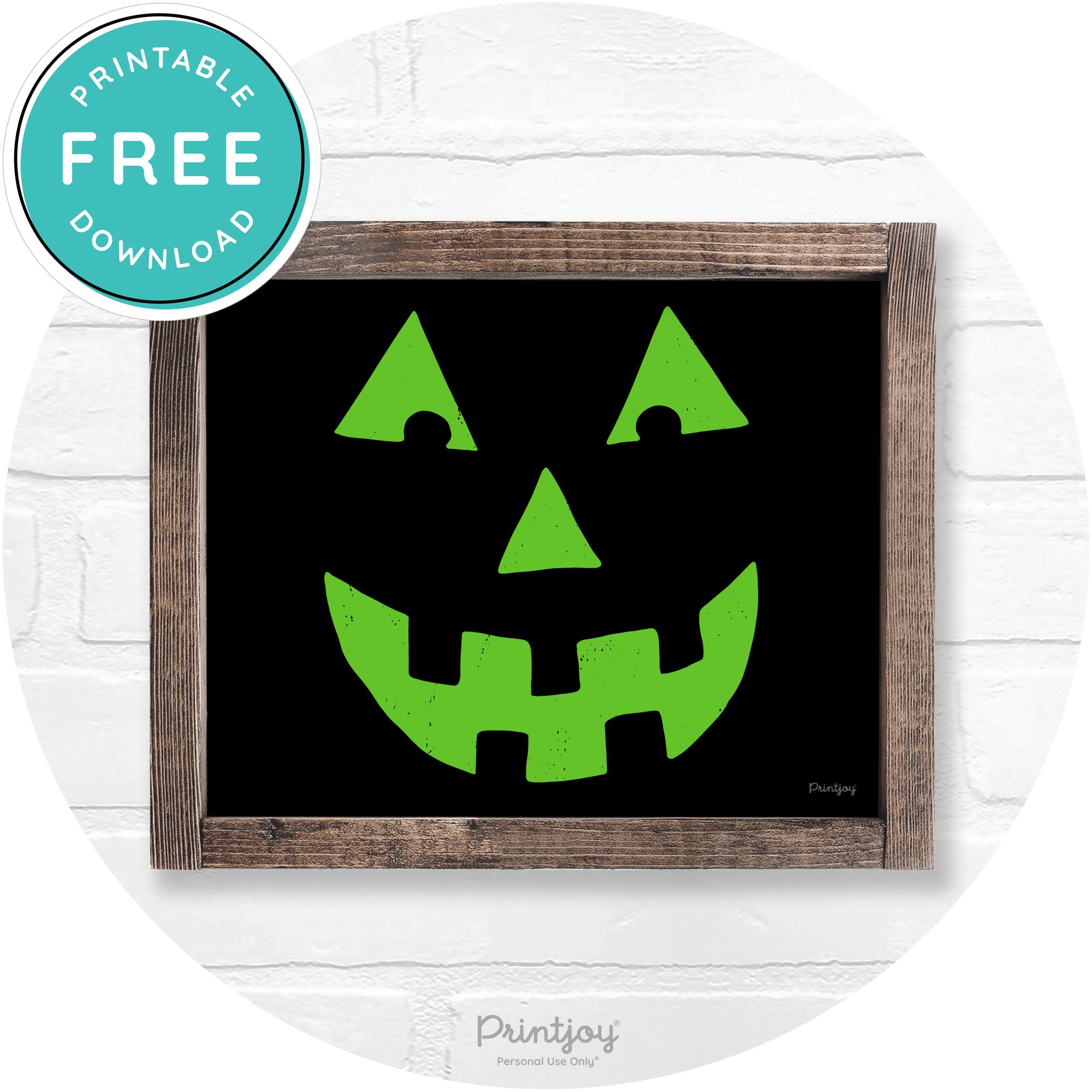 Jack O Lantern Halloween Rustic Farmhouse Wall Art Free Printable