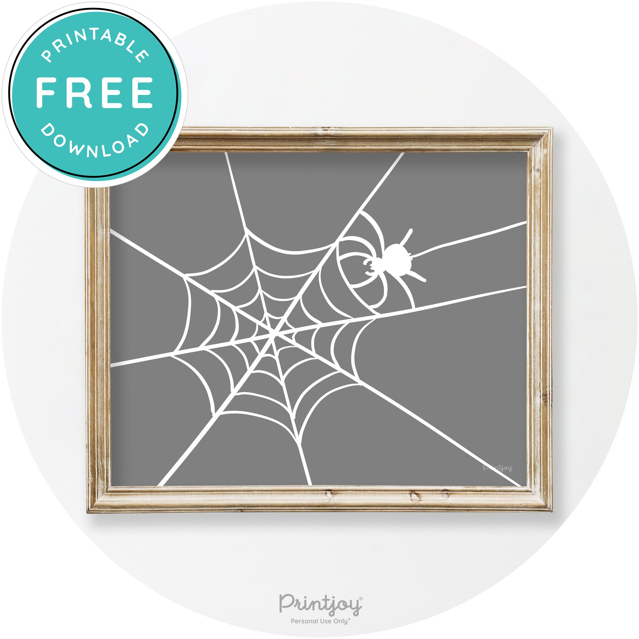 Halloween Spider Web Modern Vintage Wall Art Free Printable