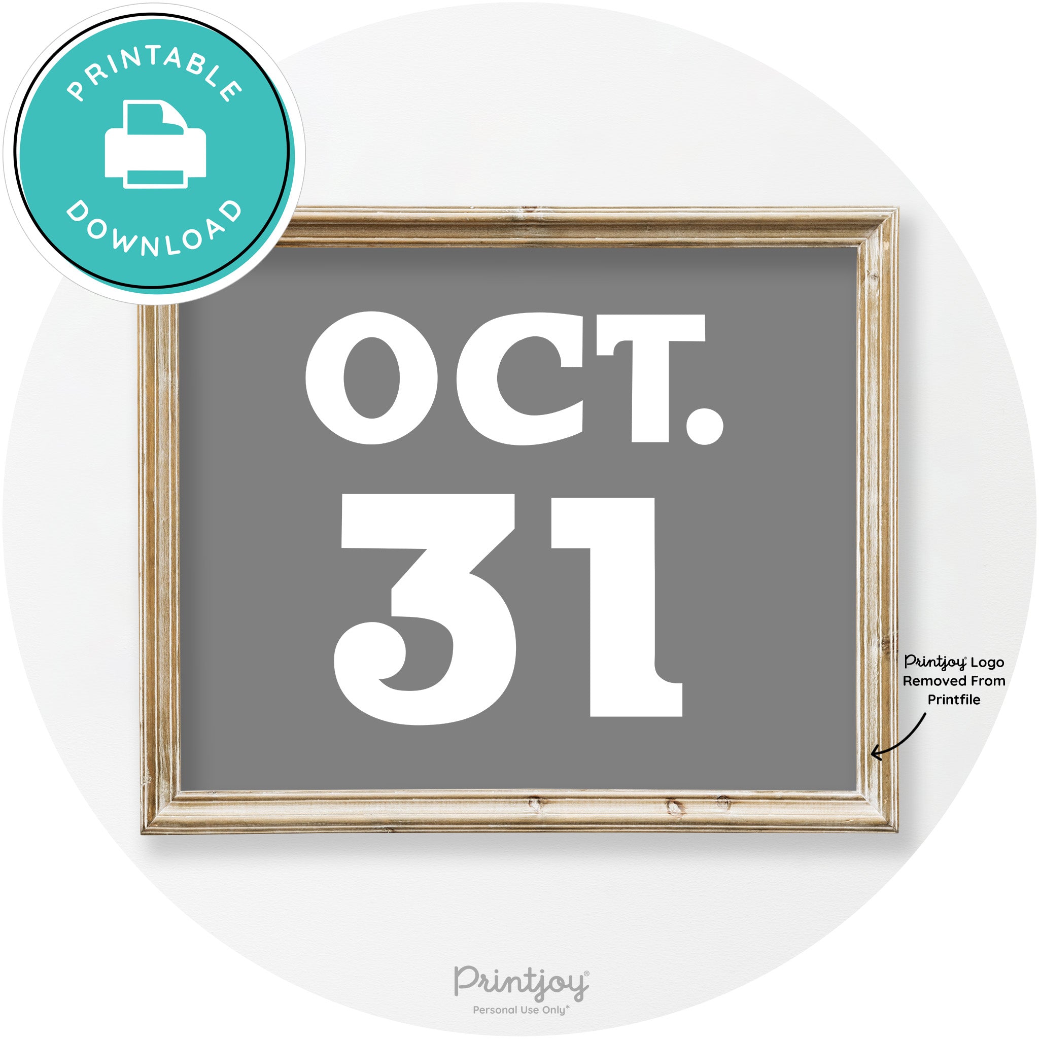 October 31 Halloween Day Vintage Halloween Wall Art Free Printable