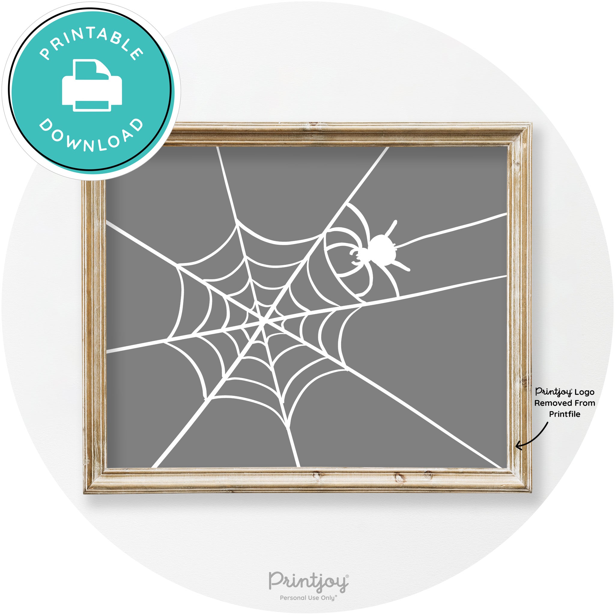 Halloween Spider Web Modern Vintage Wall Art Free Printable