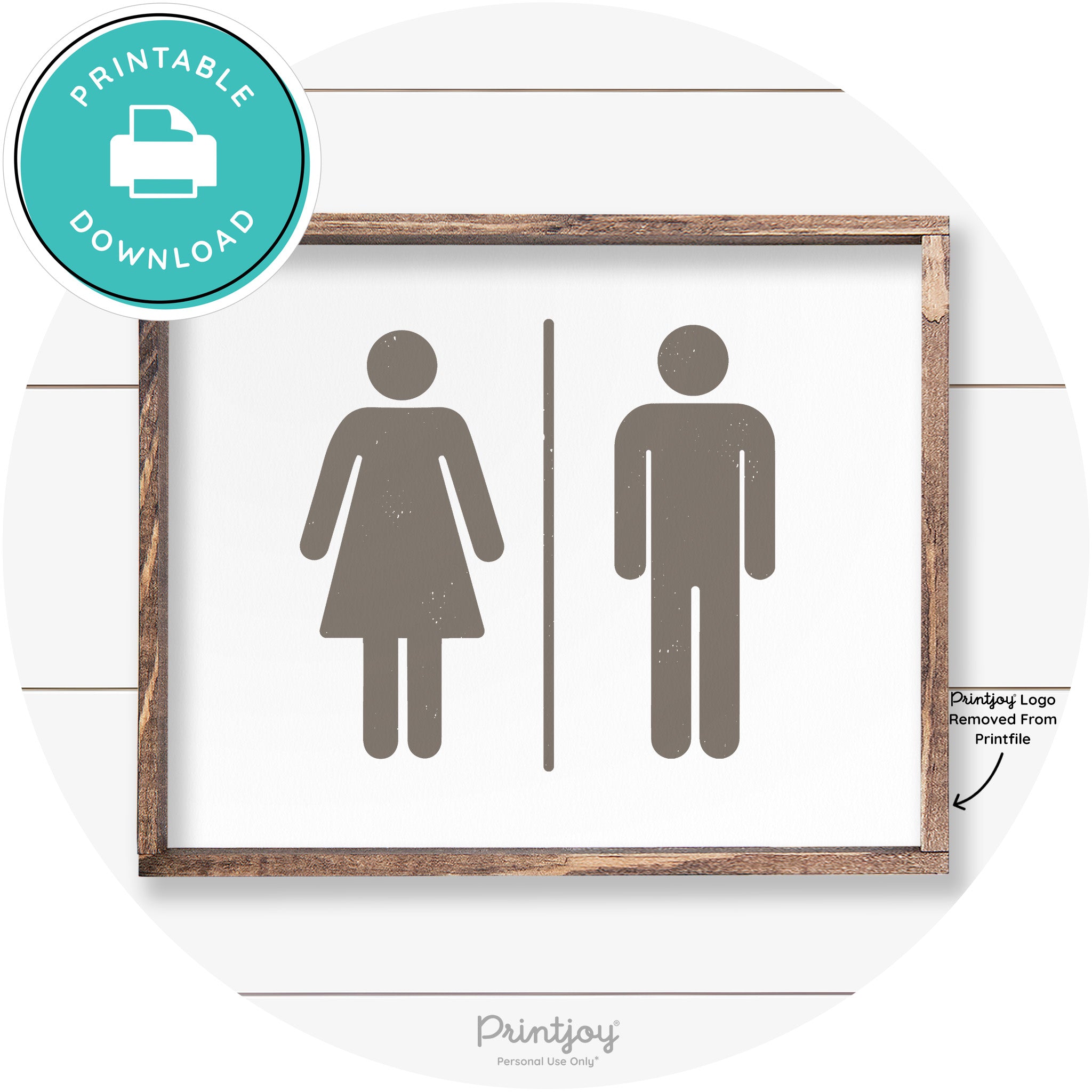 Restroom Sign Womens Mens Bathroom Farmhouse Art Free Printable