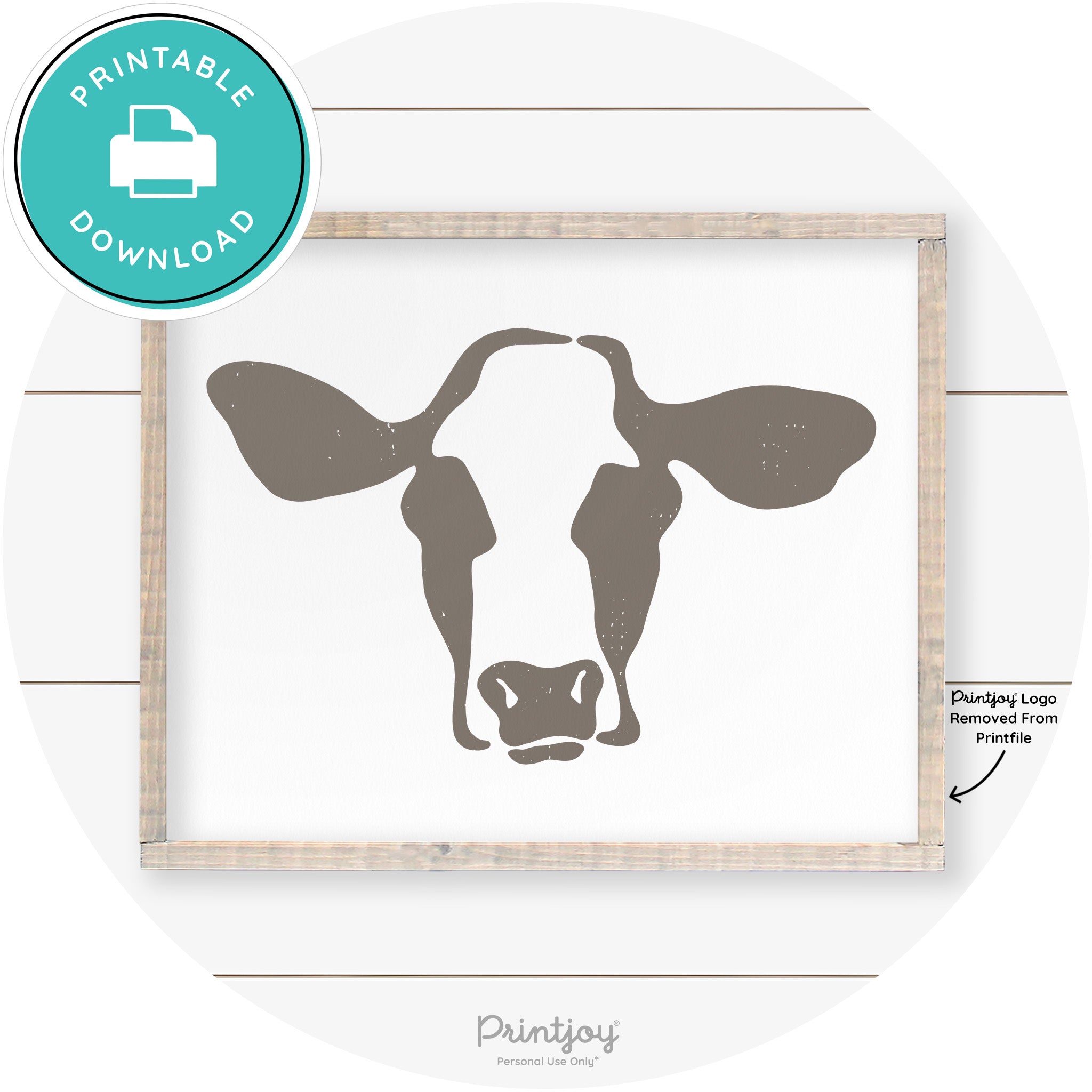 Cow Rustic Farmhouse Living Room Wall Art Decor Free Printable