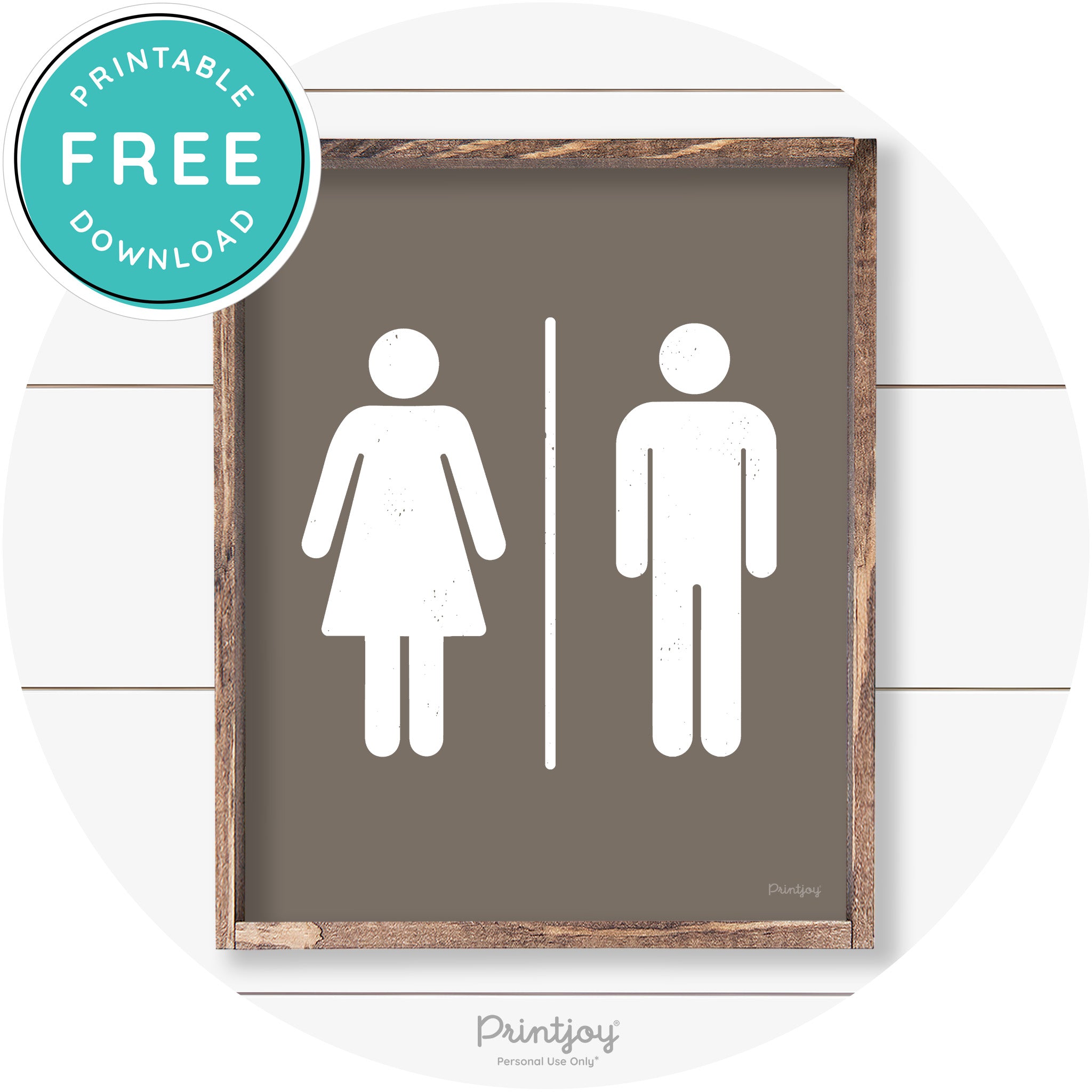 Restroom Sign Womens Mens Bathroom Farmhouse Art Free Printable