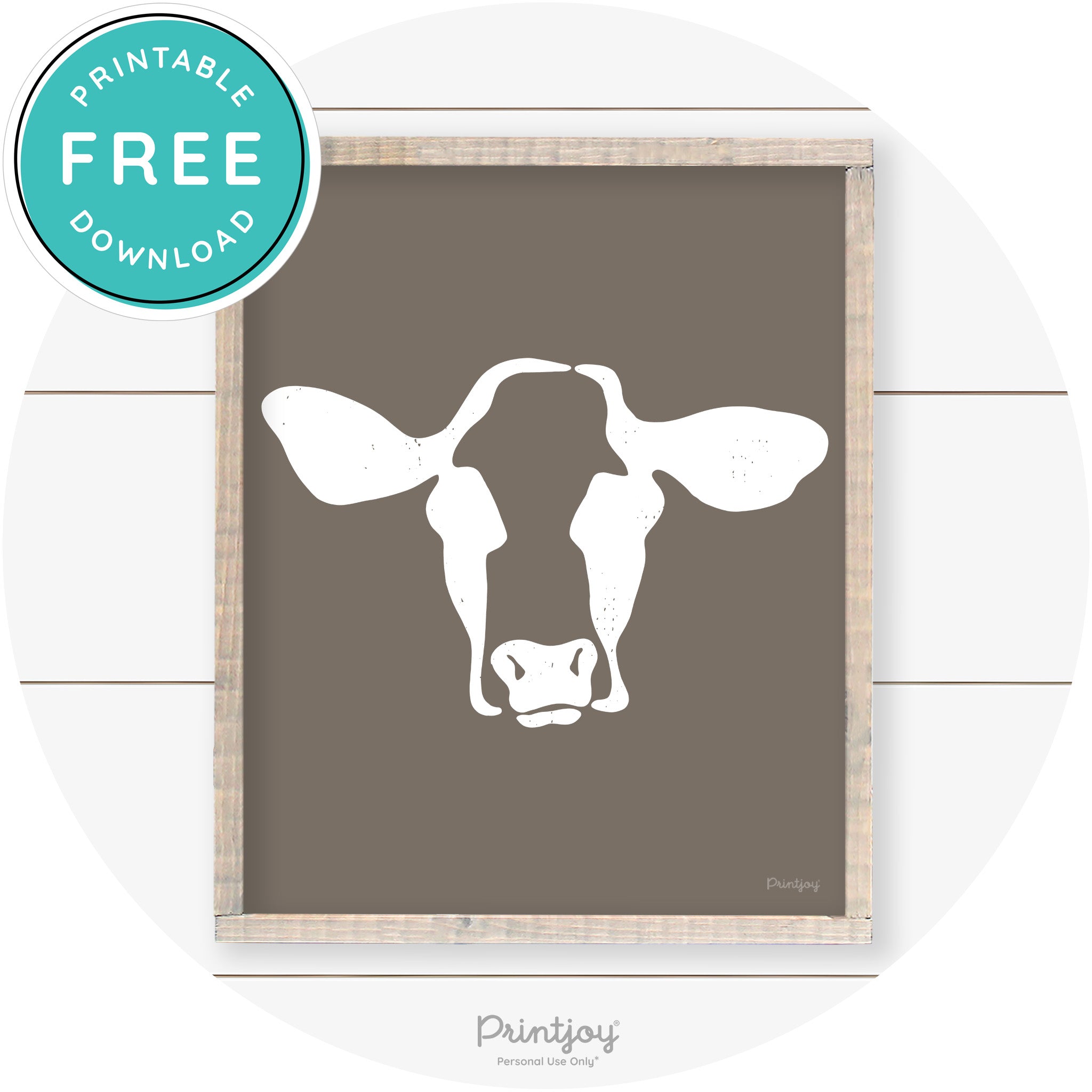 Cow Rustic Farmhouse Living Room Wall Art Decor Free Printable