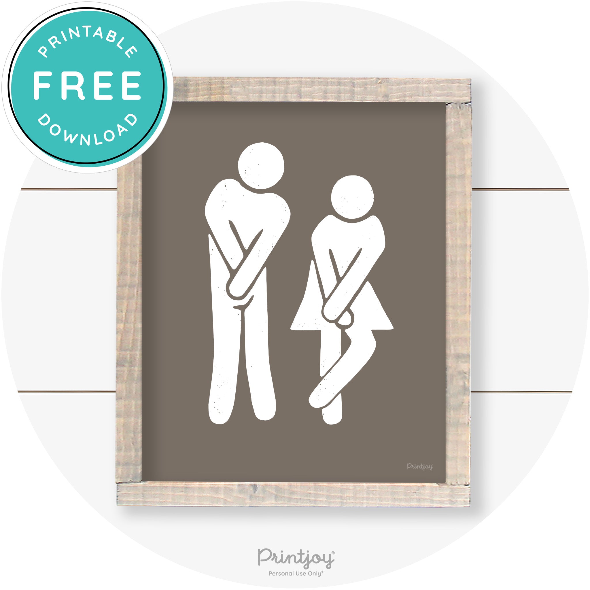 Potty Dance Gotta Go Sign Funny Farmhouse Wall Art Free Printable