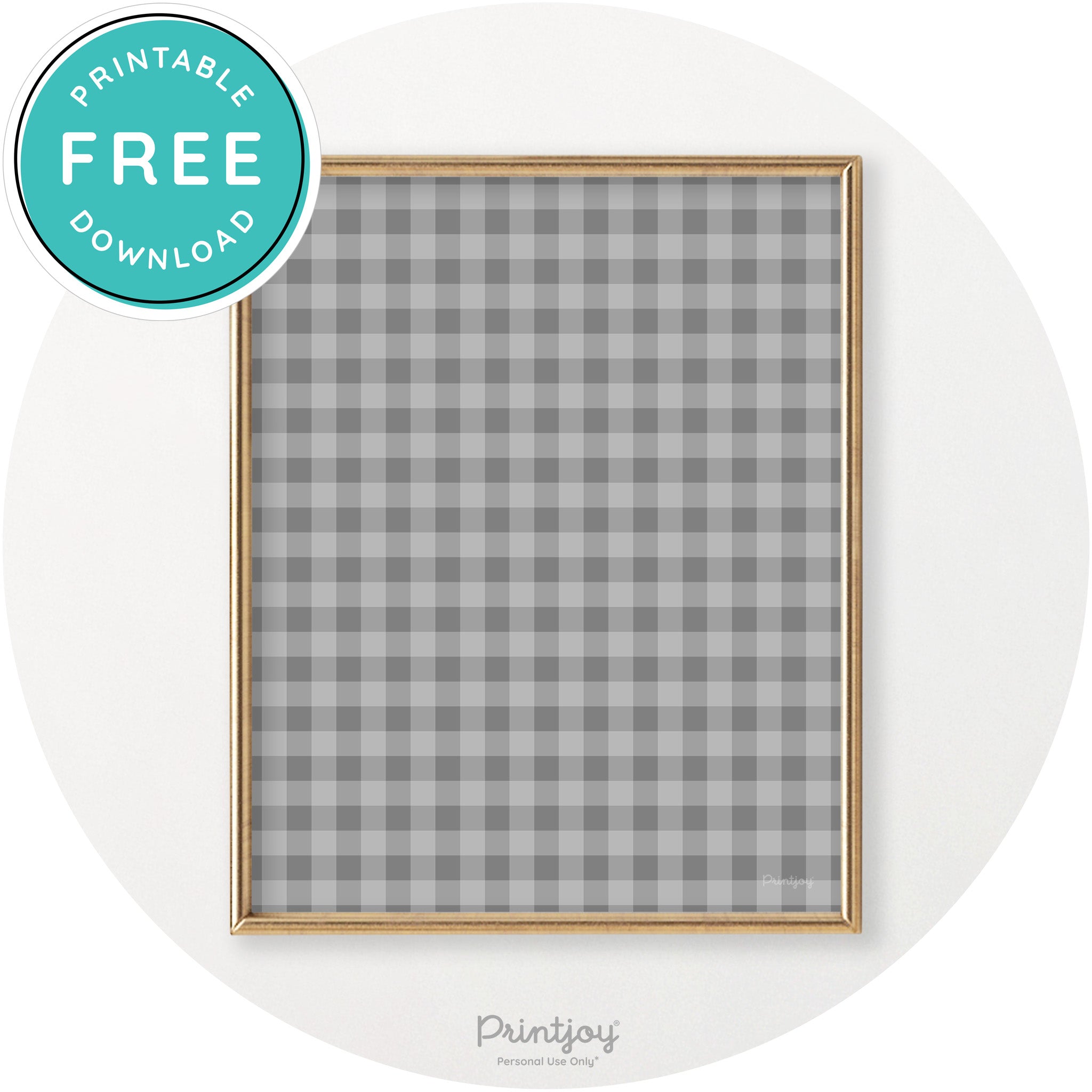 Thanksgiving Plaid Accent Modern Chic Wall Art Decor Free Printable - Printjoy