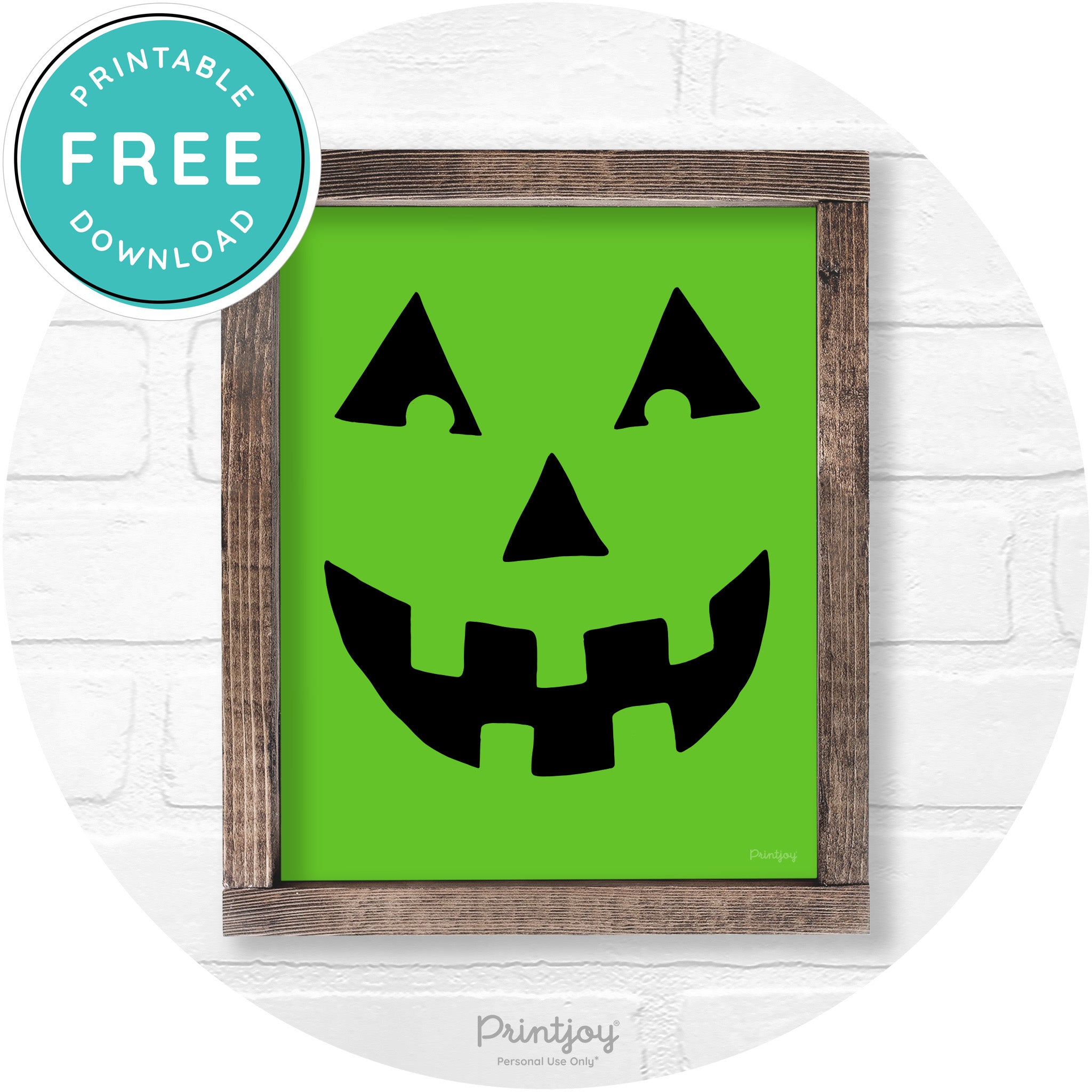 Jack O Lantern Halloween Rustic Farmhouse Wall Art Printable