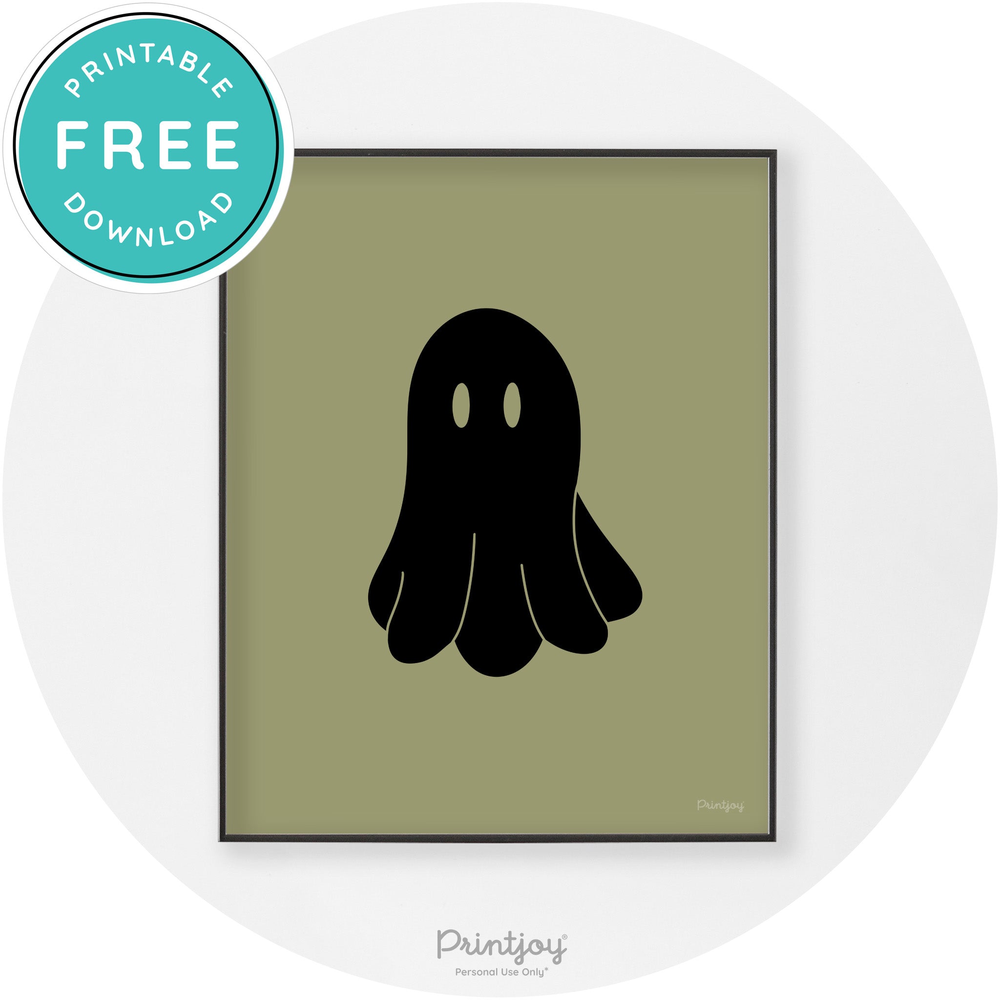Halloween Cute Ghost Modern Chic Wall Art Decor Printable