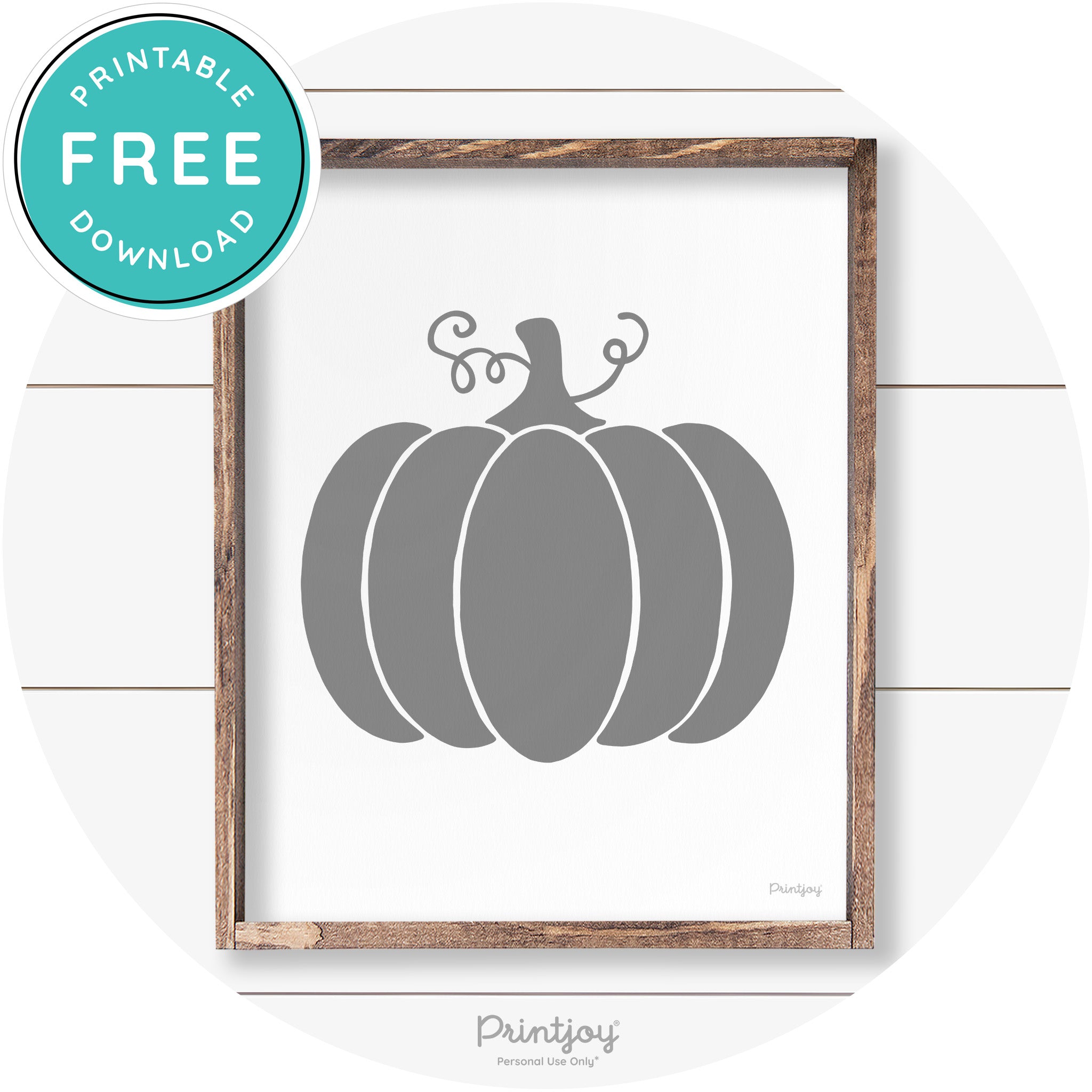 Pumpkin Thanksgiving Cute Farmhouse Wall Art Decor Free Printable