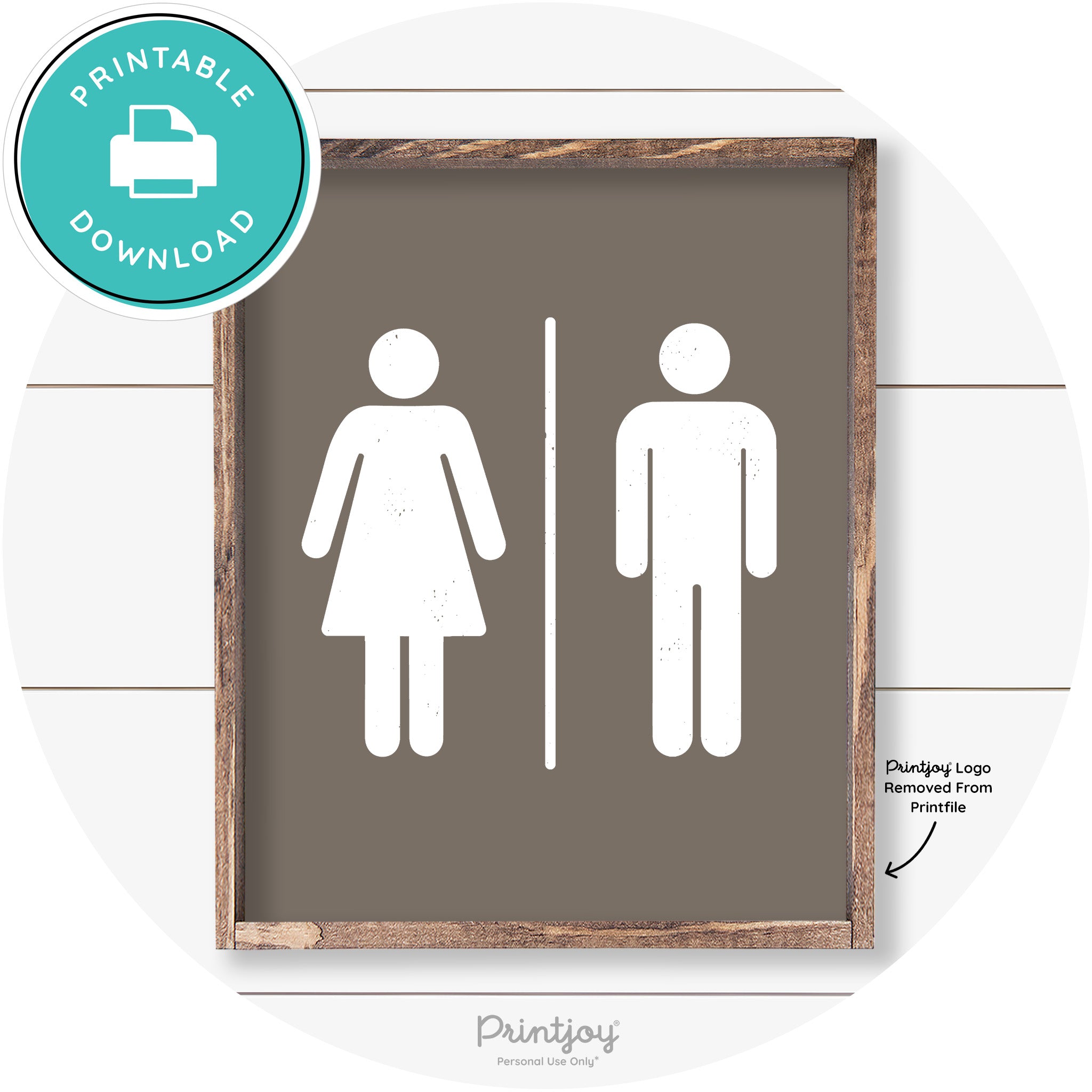 Restroom Sign Womens Mens Bathroom Farmhouse Art Free Printable