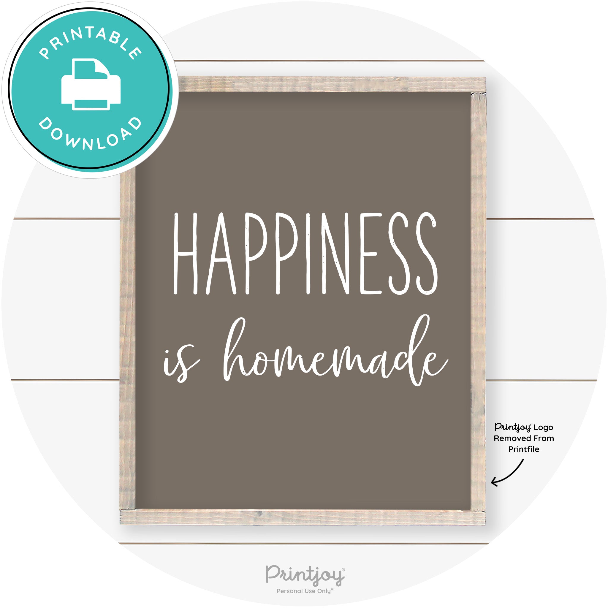 Happiness Is Homemade Kitchen Farmhouse Wall Art Free Printable