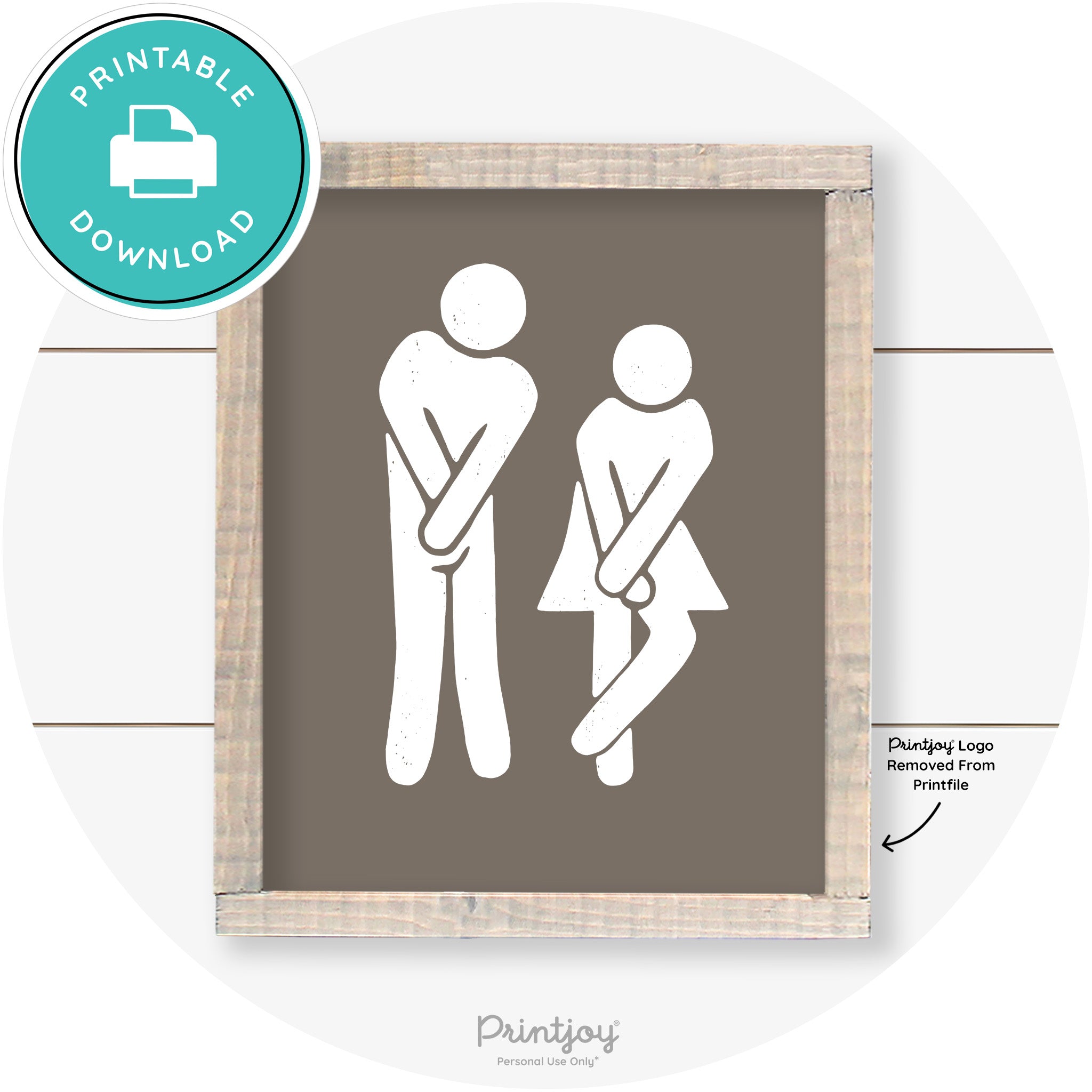 Potty Dance Gotta Go Sign Funny Farmhouse Wall Art Free Printable