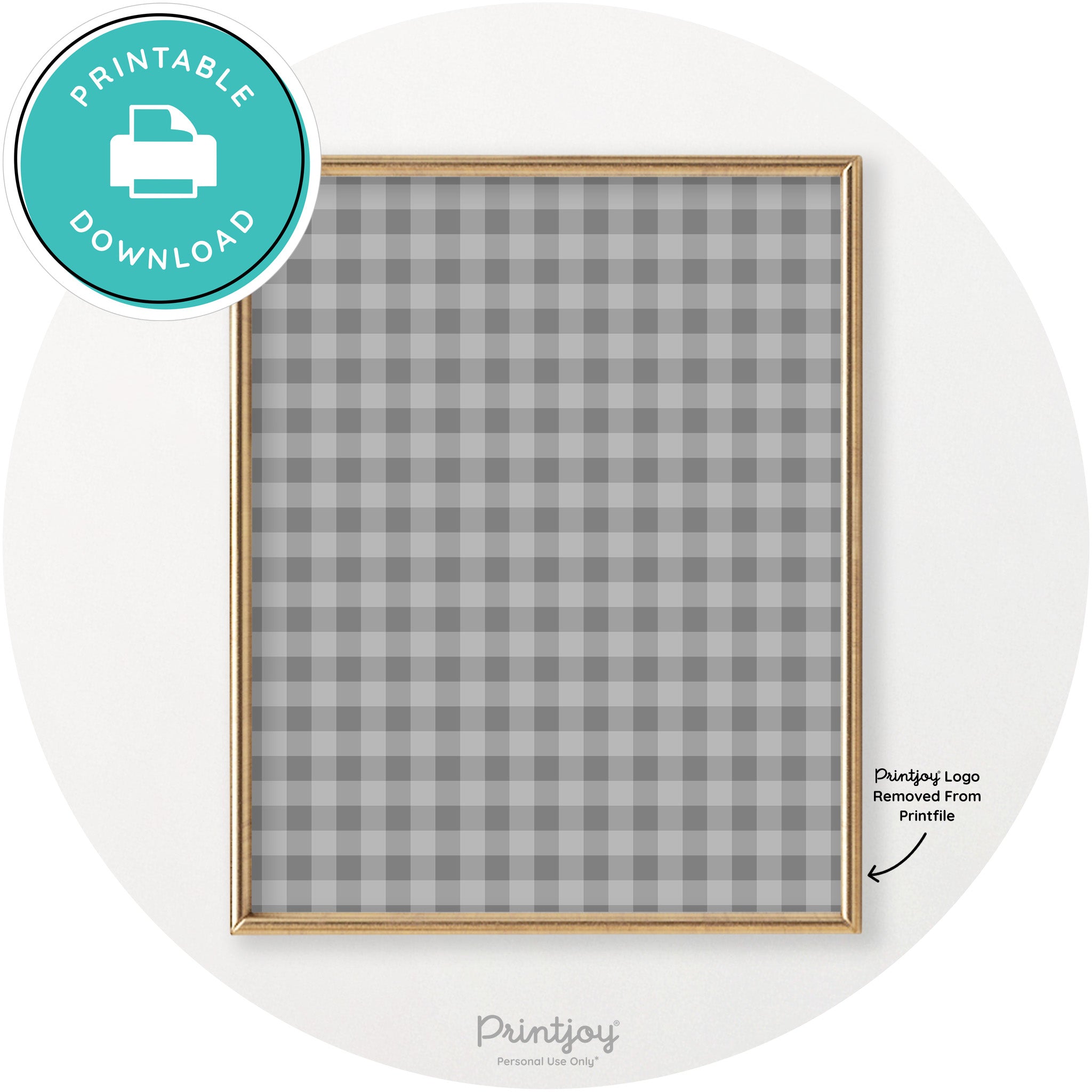 Thanksgiving Plaid Accent Modern Chic Wall Art Decor Free Printable - Printjoy