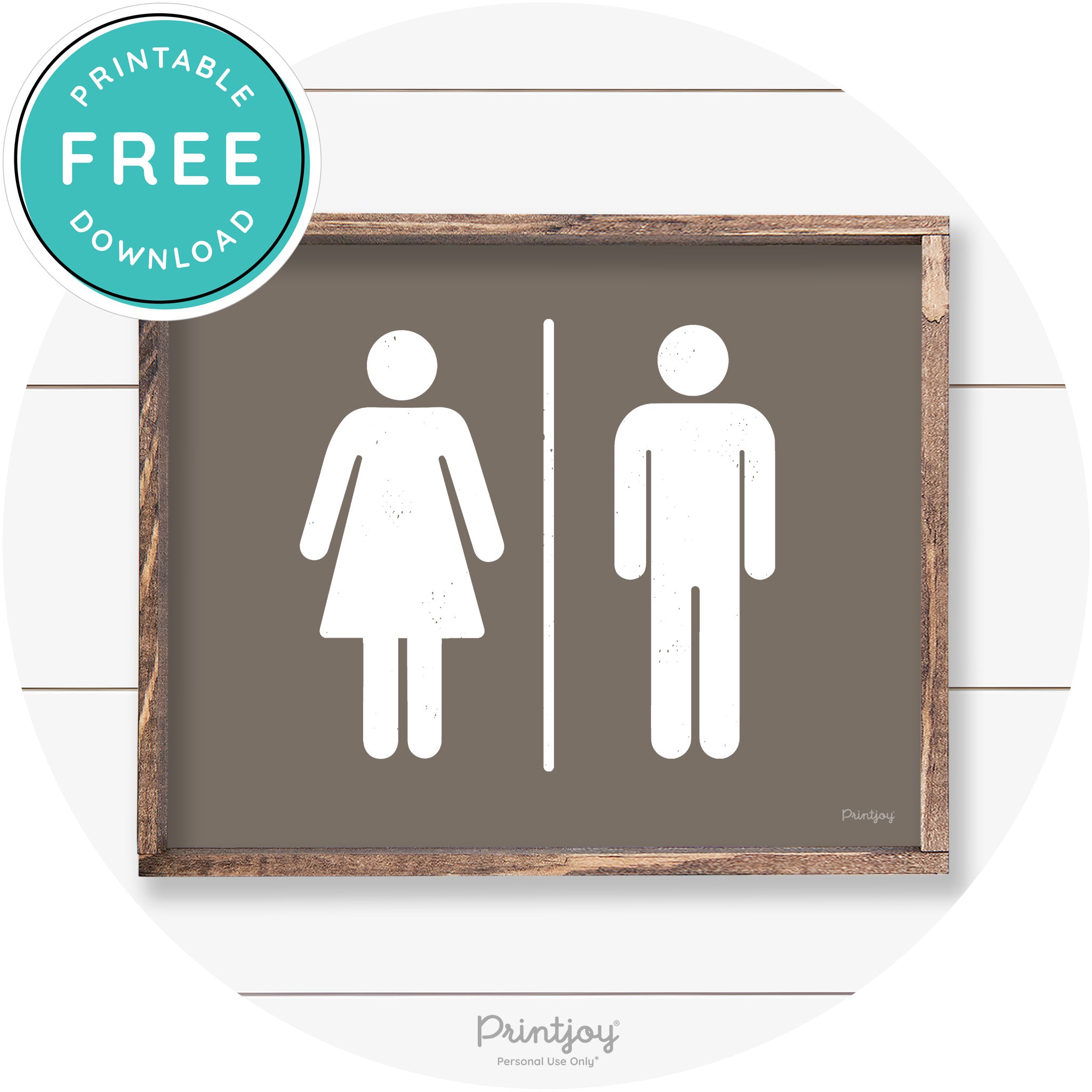 Restroom Sign Womens Mens Bathroom Farmhouse Art Free Printable