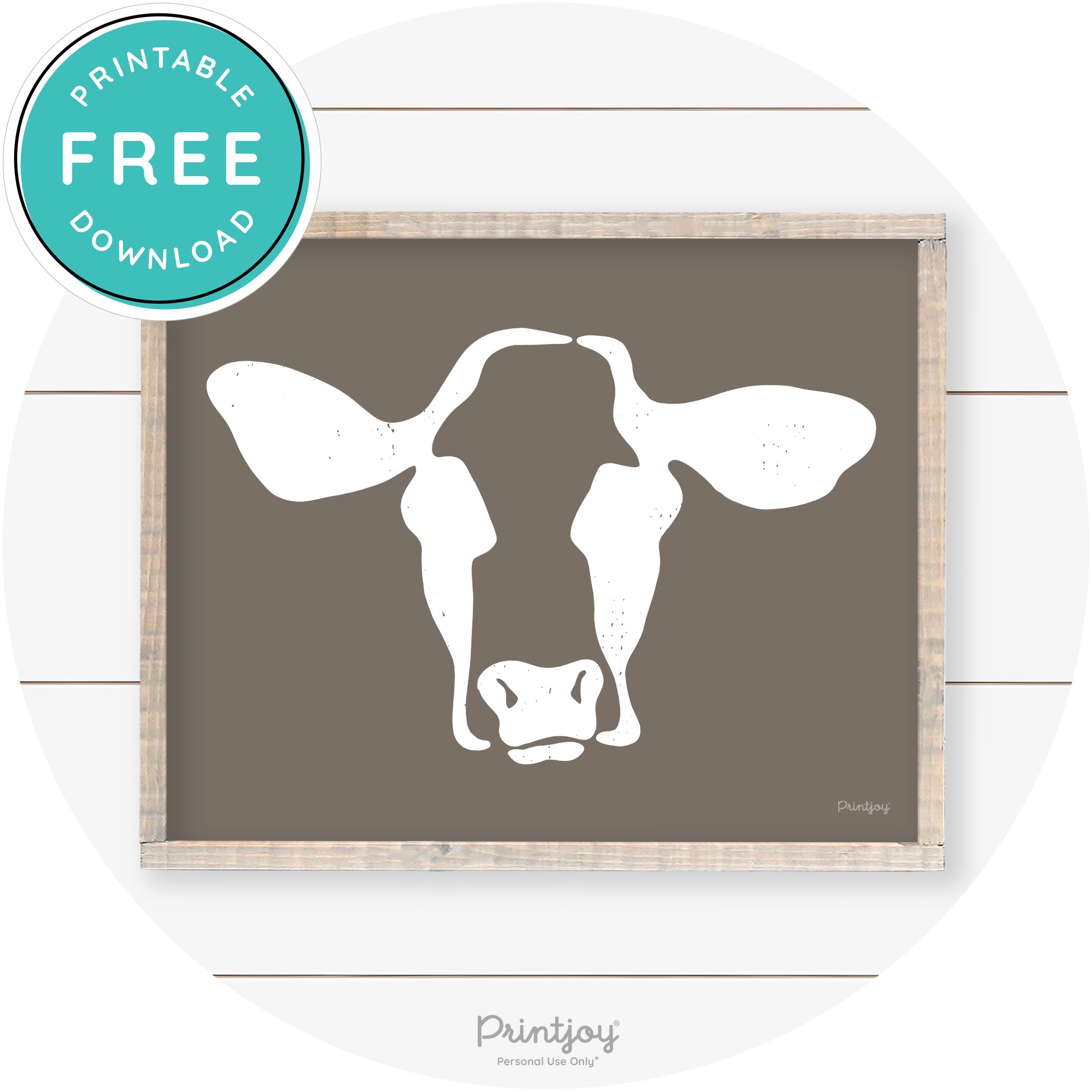 Cow Rustic Farmhouse Living Room Wall Art Decor Free Printable