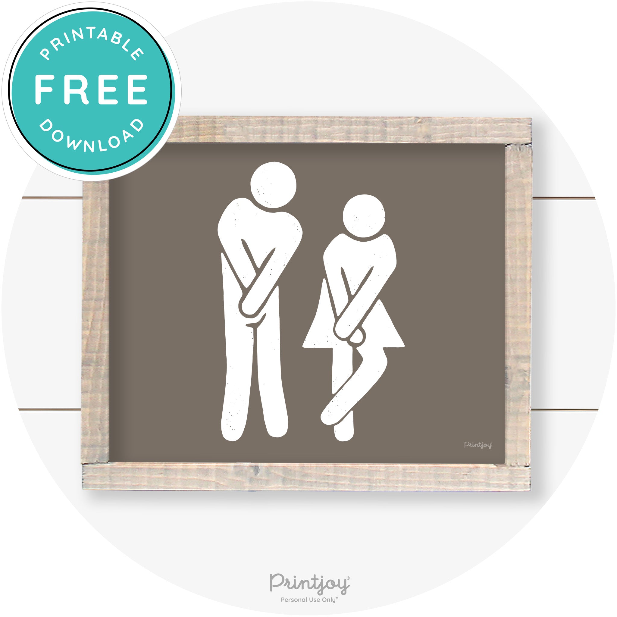 Potty Dance Gotta Go Sign Funny Farmhouse Wall Art Free Printable