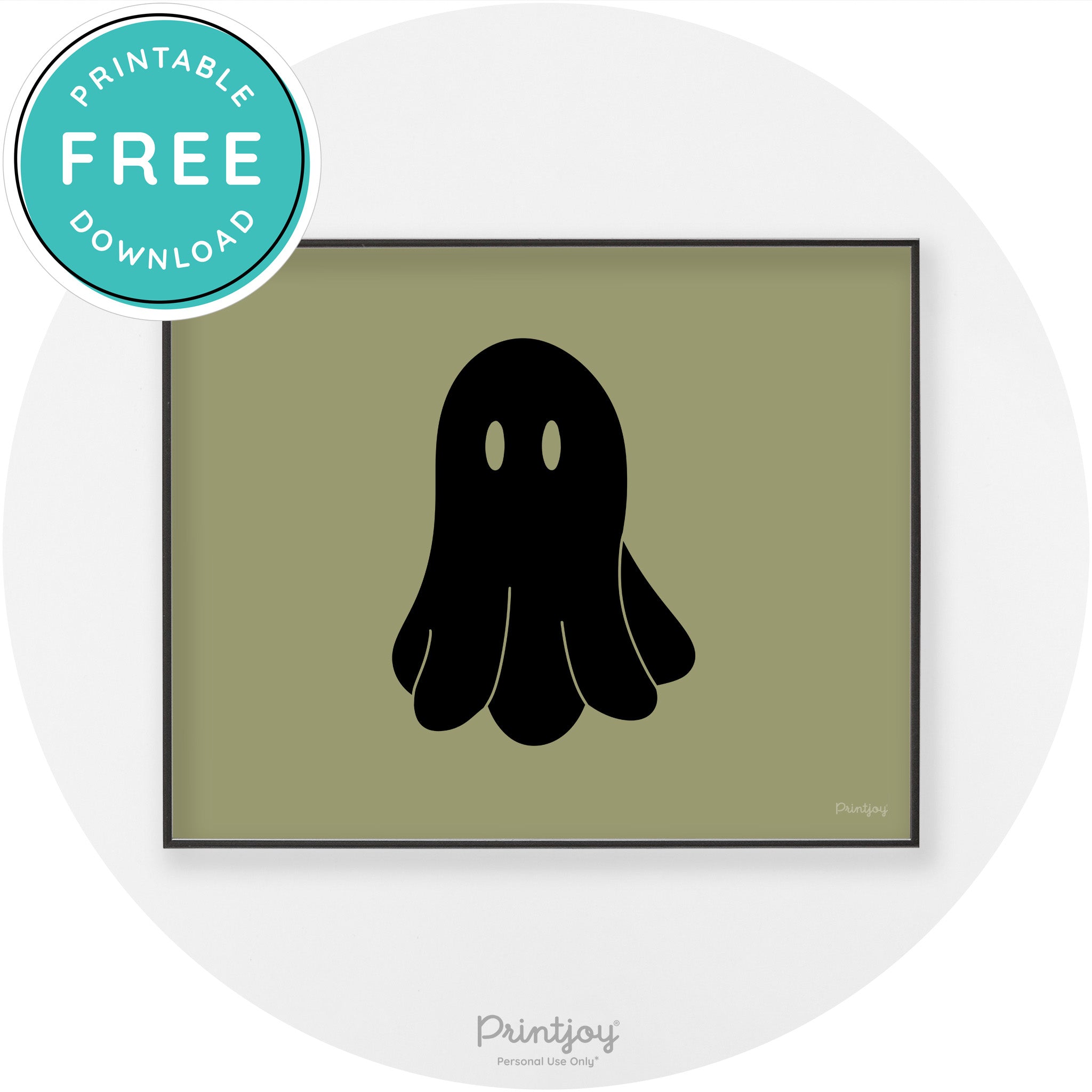 Halloween Cute Ghost Modern Chic Wall Art Decor Printable