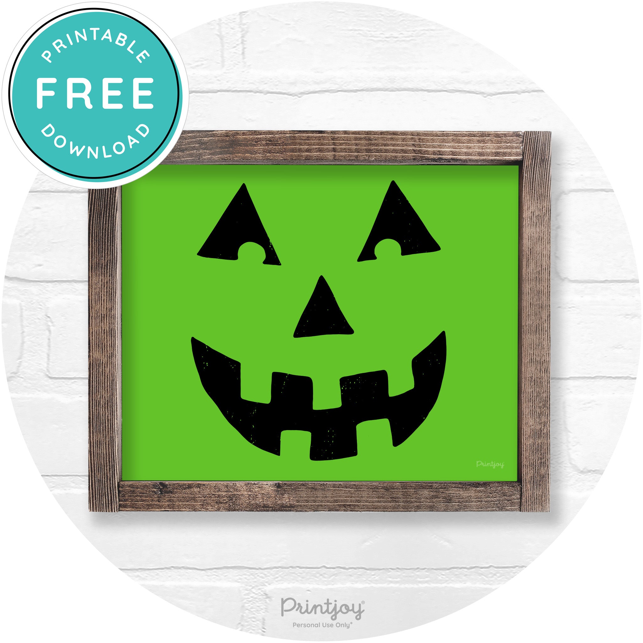 Jack O Lantern Halloween Rustic Farmhouse Wall Art Free Printable