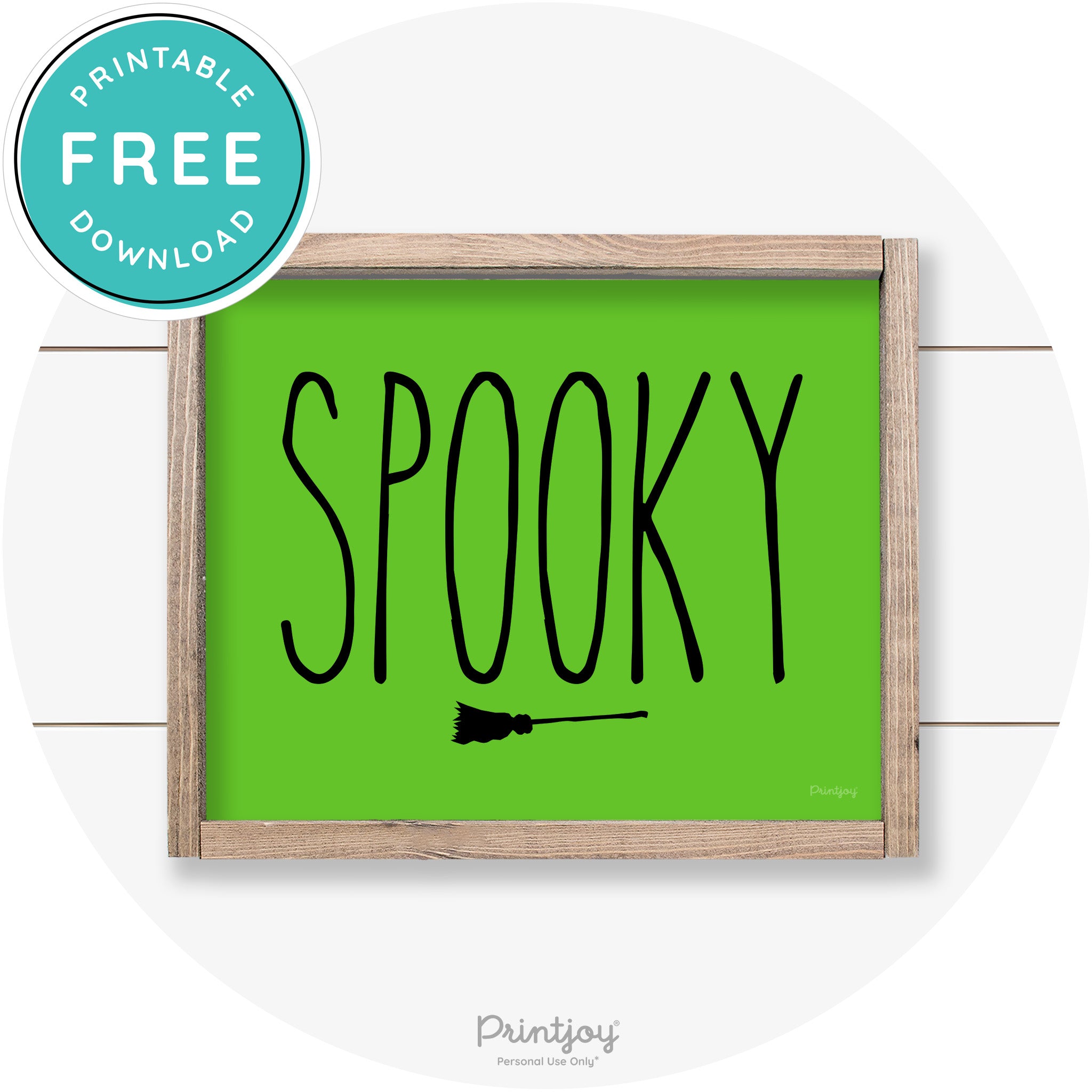 Spooky Halloween Lettering Cute Farmhouse Wall Art Free Printable