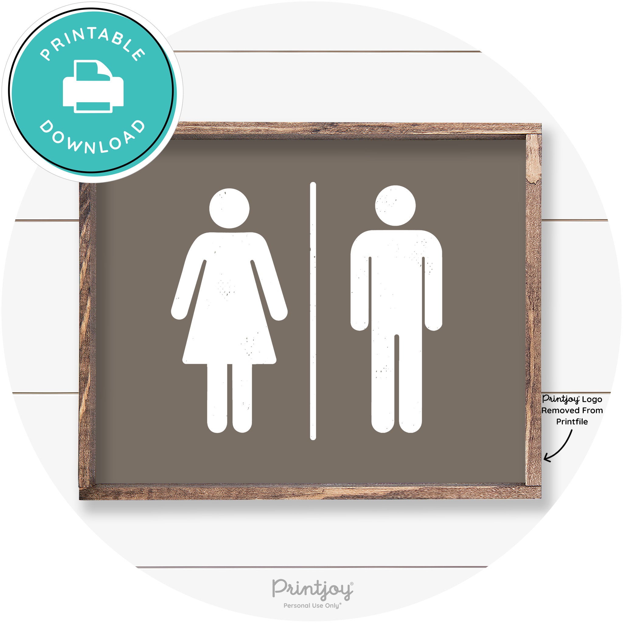 Restroom Sign Womens Mens Bathroom Farmhouse Art Free Printable