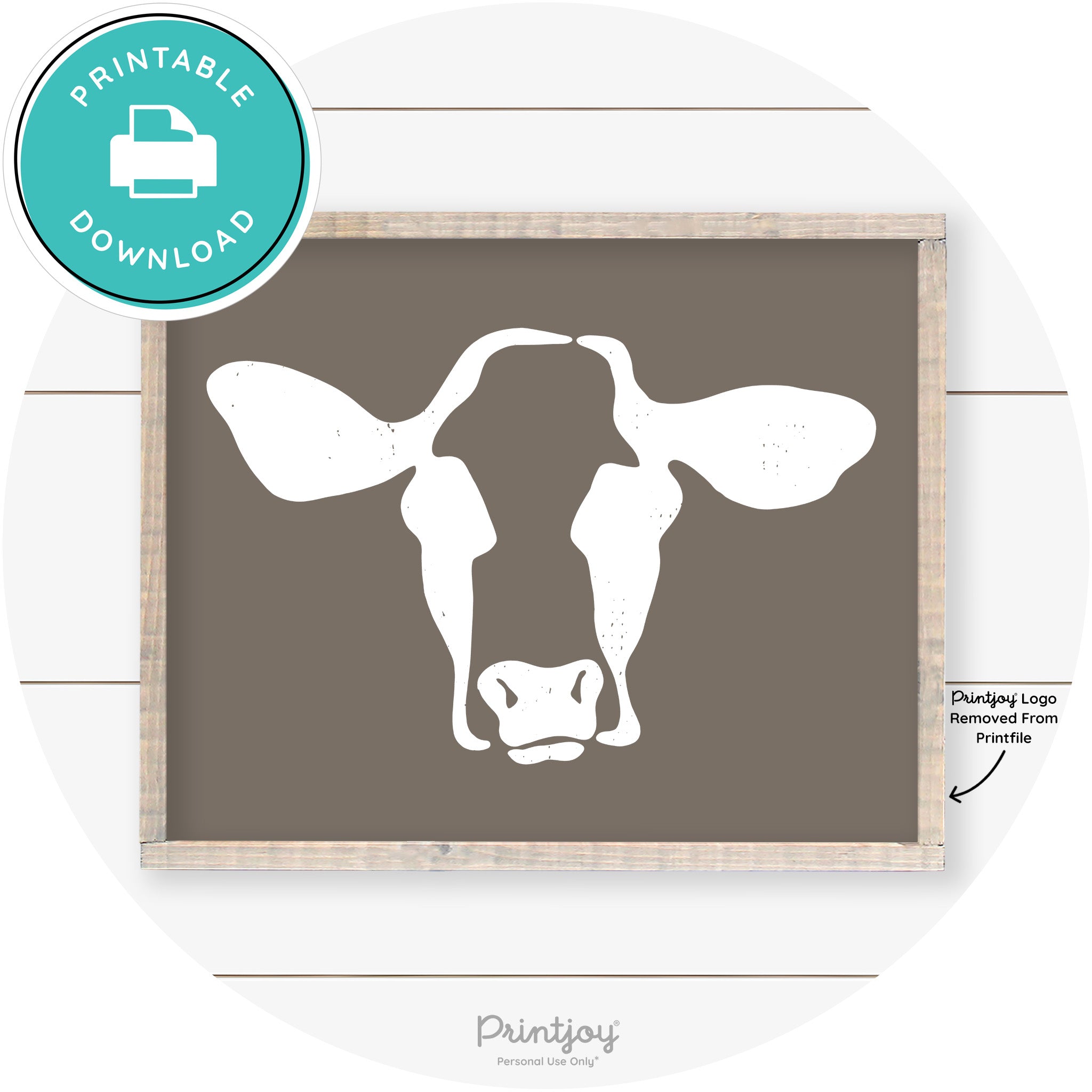Cow Rustic Farmhouse Living Room Wall Art Decor Free Printable