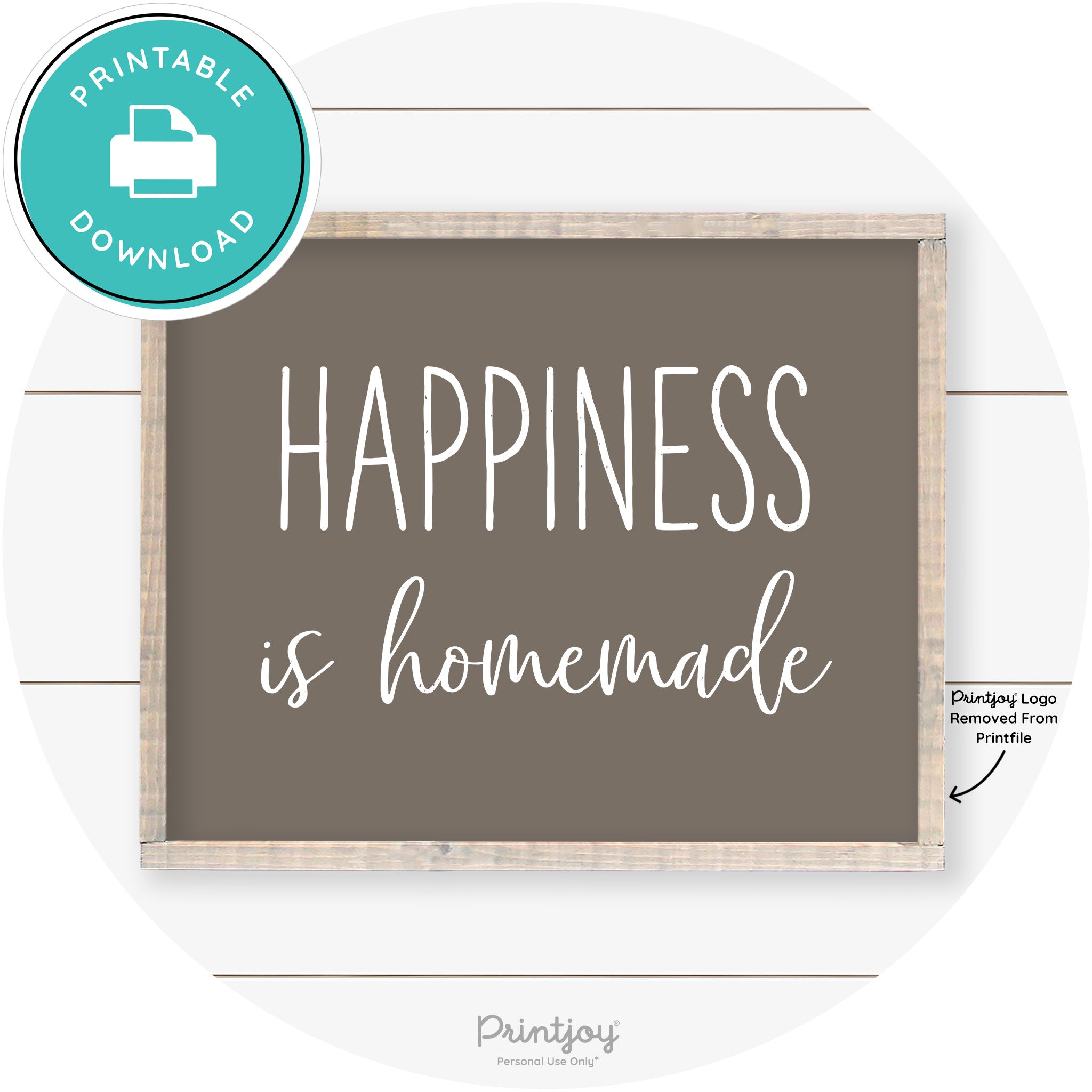 Happiness Is Homemade Kitchen Farmhouse Wall Art Free Printable